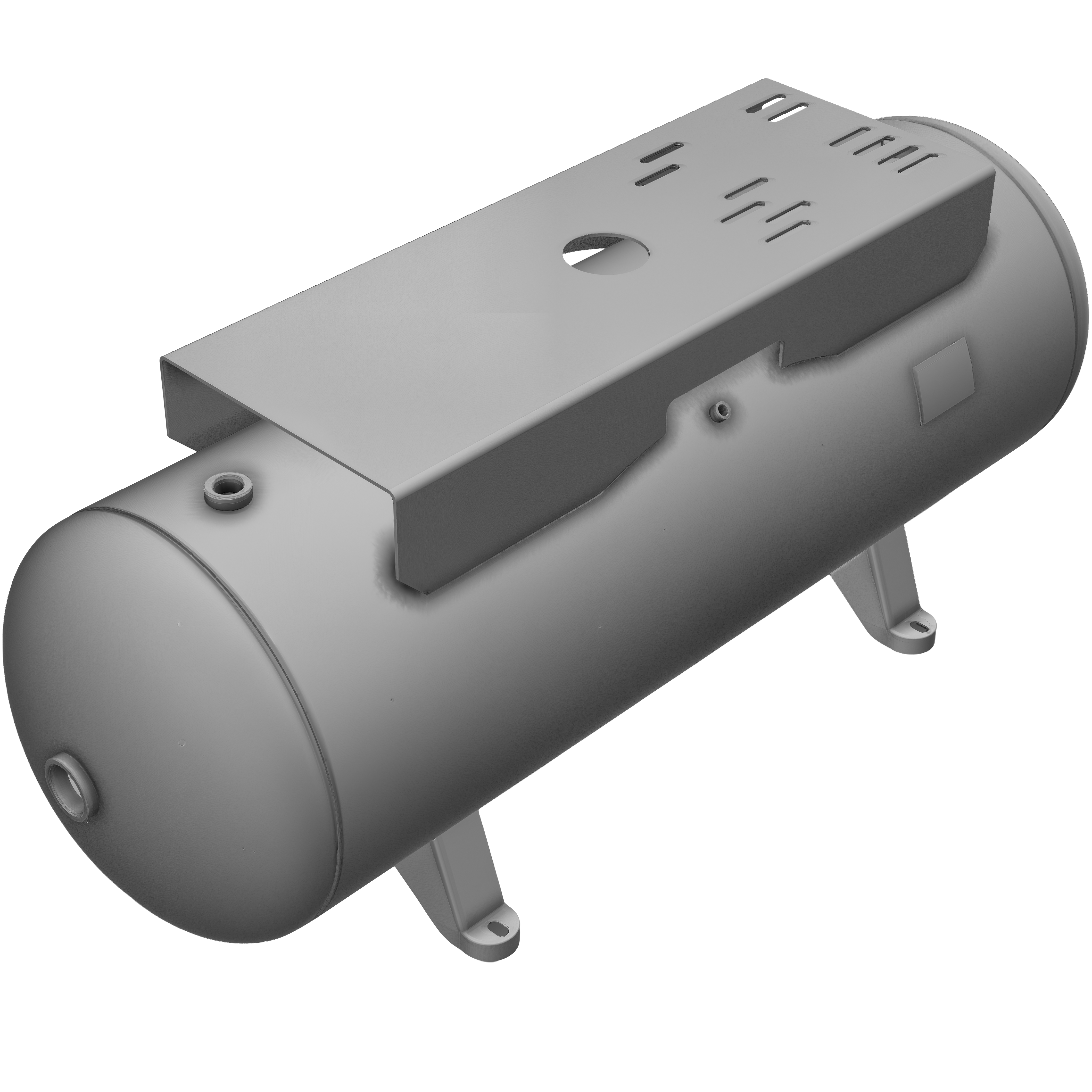 80 Gallon 200 PSI Horizontal Air Tank with Feet+top plate by Morganton | VES04781