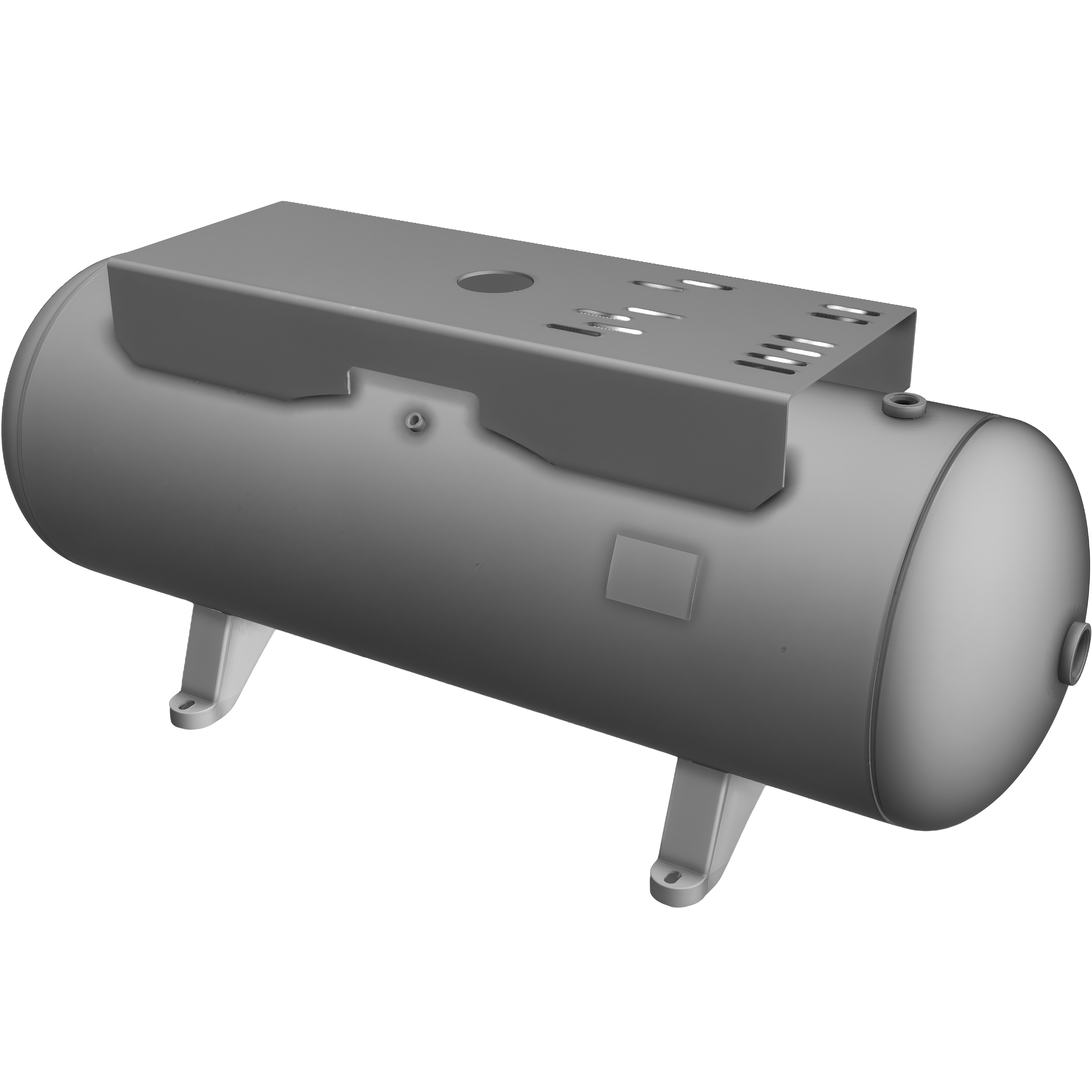 80 Gallon 200 PSI Horizontal Air Tank with Feet+top plate by Morganton | VES04781