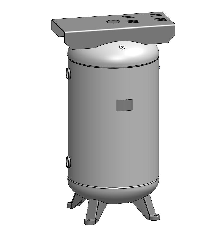 80 Gallon 200 PSI Vertical Air Tank with Feet+Top plate by Morganton | VES04784