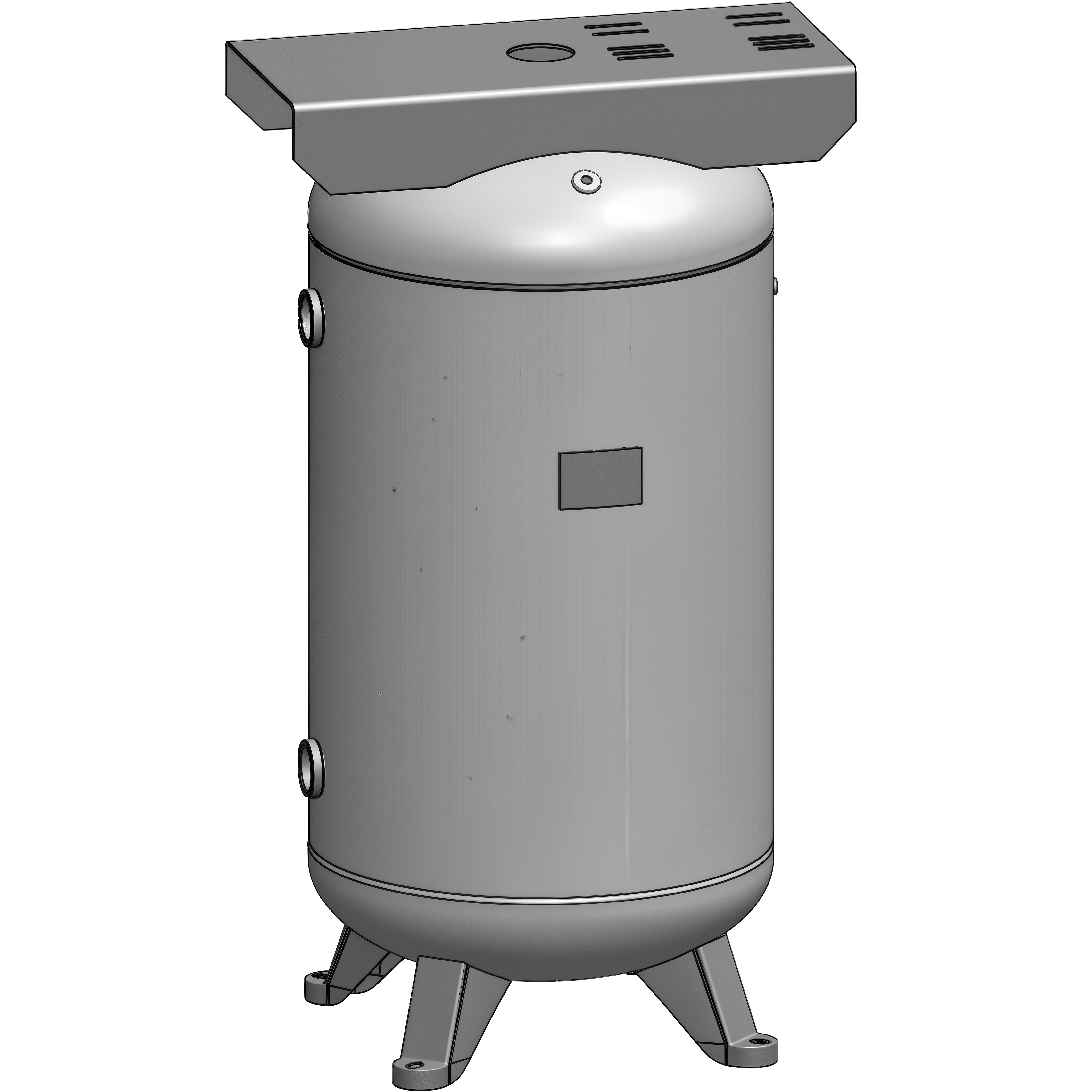 80 Gallon 200 PSI Vertical Air Tank with Feet+Top plate by Morganton | VES04784