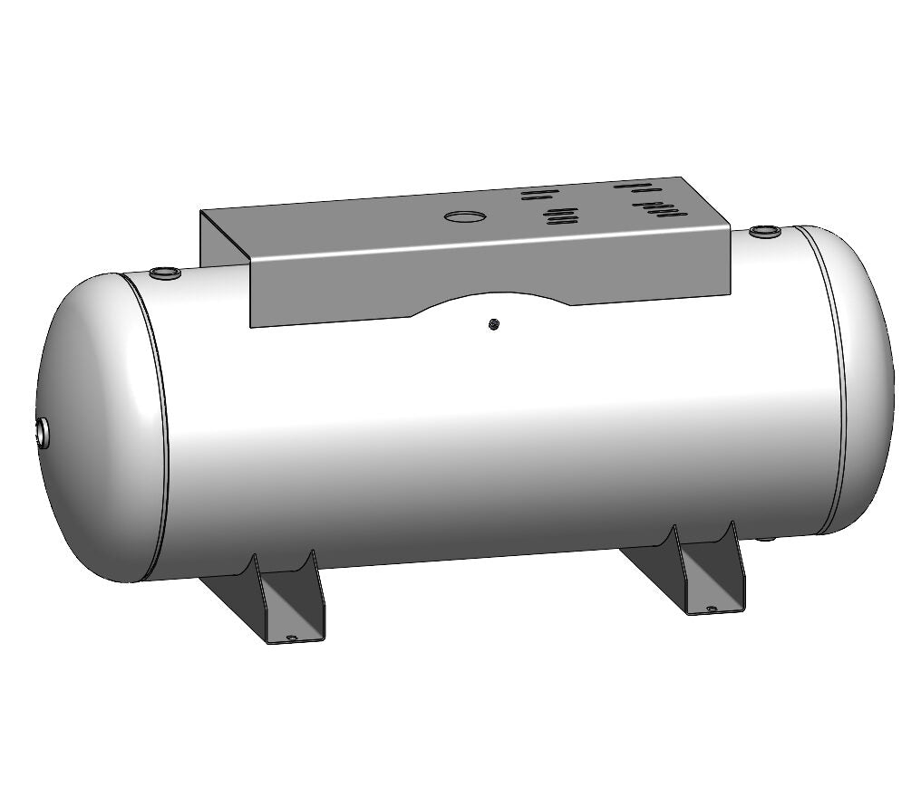 240 Gallon 200 PSI Horizontal Air Tank with Saddle+Top plate by Morganton | VES04792