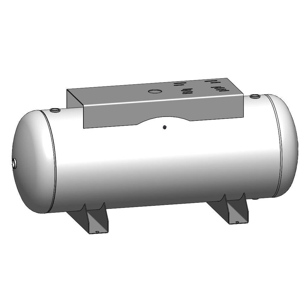 240 Gallon 200 PSI Horizontal Air Tank with Saddle+Top plate by Morganton | VES04792