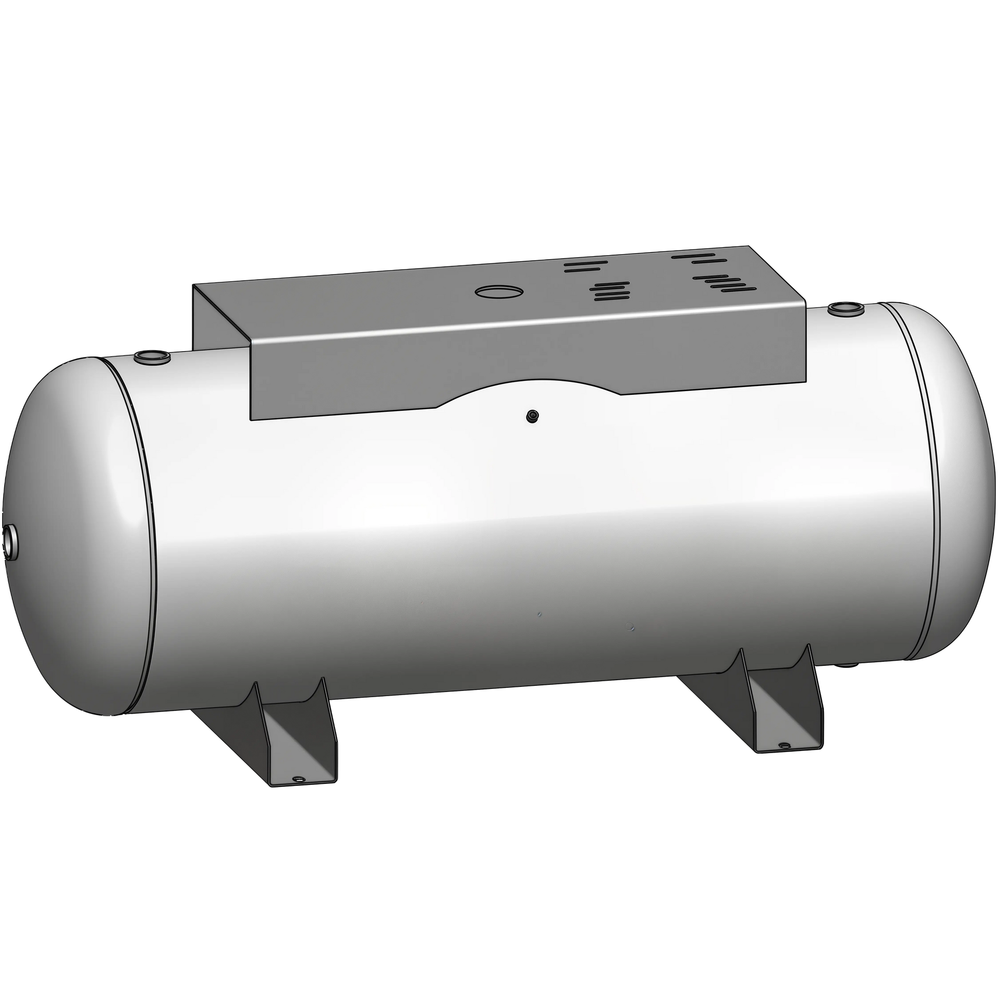 240 Gallon 200 PSI Horizontal Air Tank with Saddle+Top plate by Morganton | VES04792 Morganton