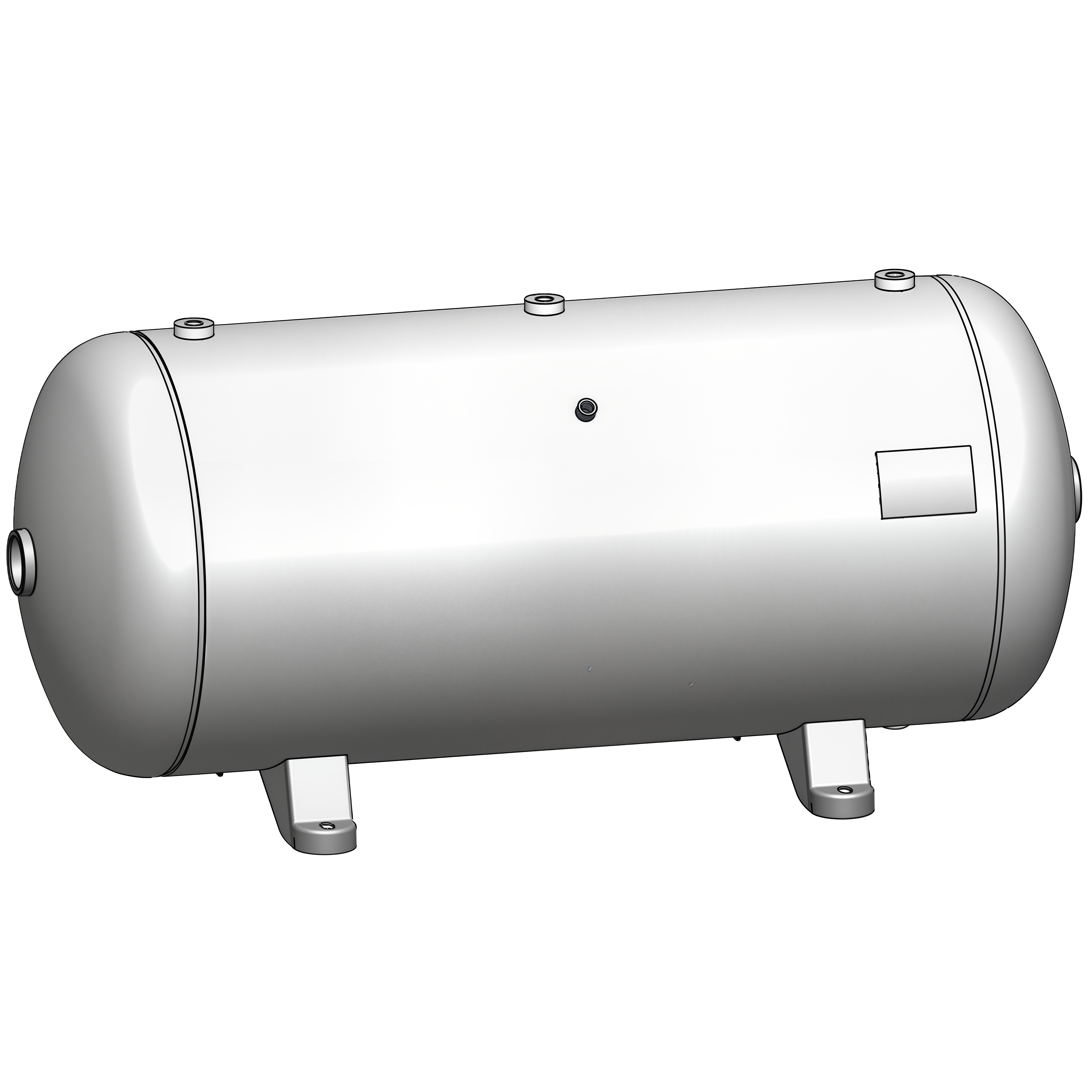 60 Gallon 200 PSI Horizontal Air Tank with Feet by Morganton | VES04850