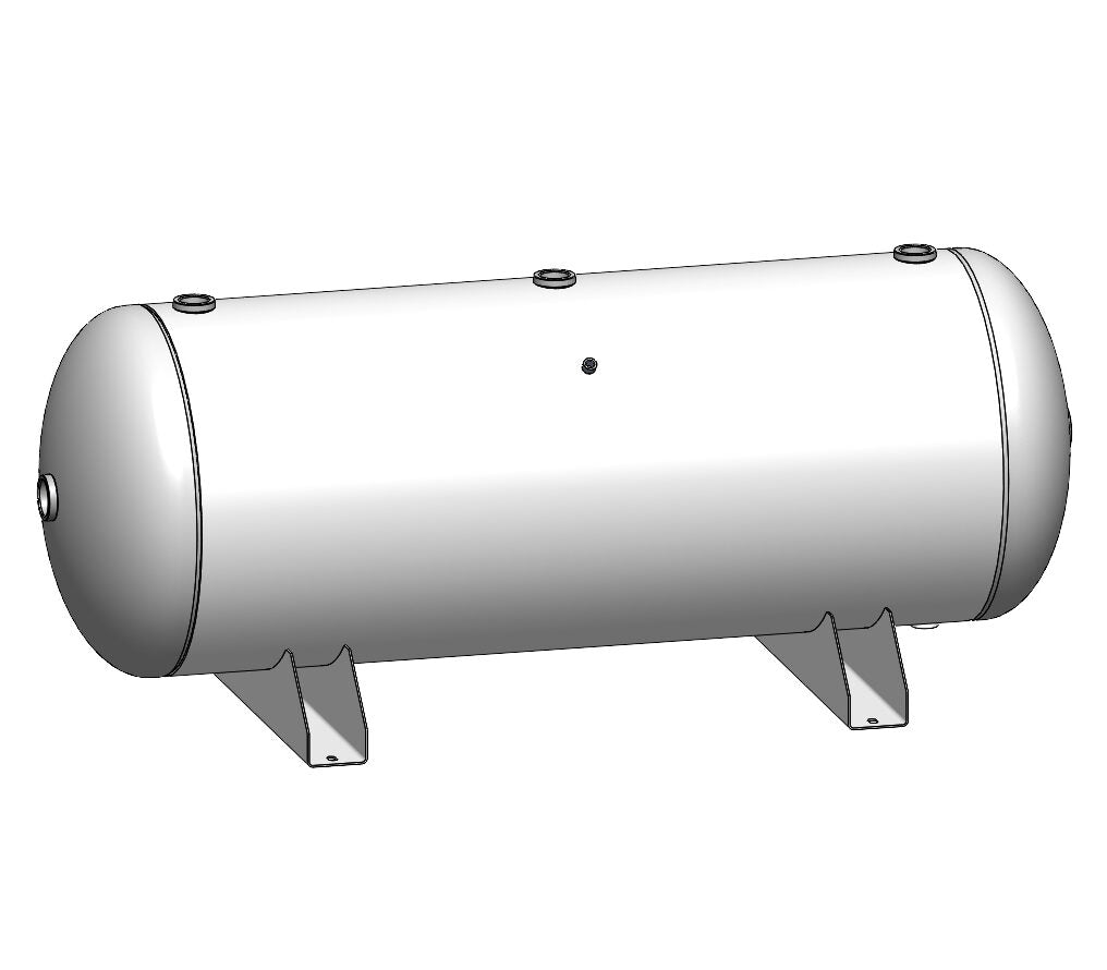 120 Gallon 200 PSI Horizontal Air Tank with Saddle by Morganton | VES04863