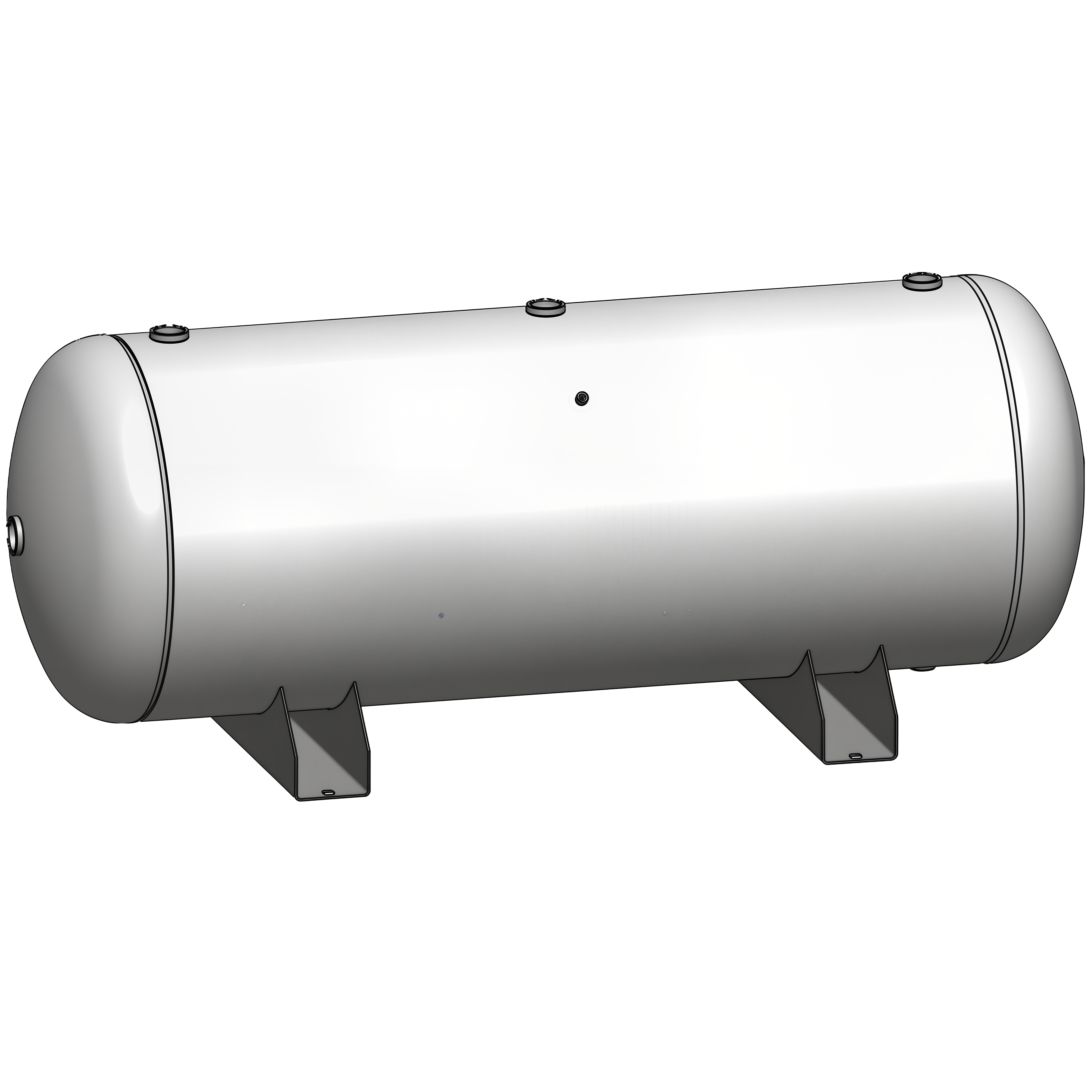 240 Gallon 200 PSI Horizontal Air Tank with Saddle by Morganton | VES04866