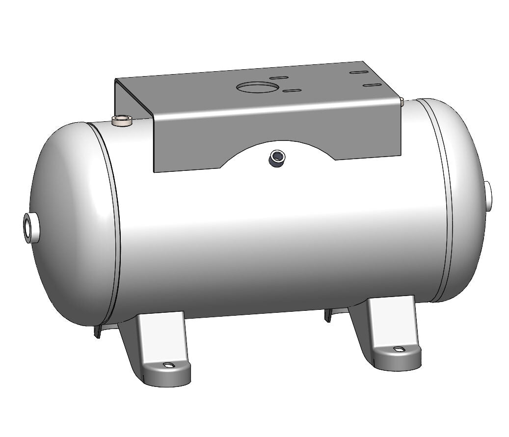 12 Gallon 200 PSI Horizontal Air Tank with Feet+Top plate by Morganton | VES05198