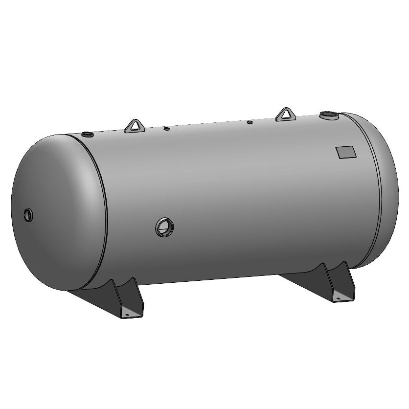 400 Gallon 200 PSI Horizontal Air Tank with Saddle by Morganton | VES09076