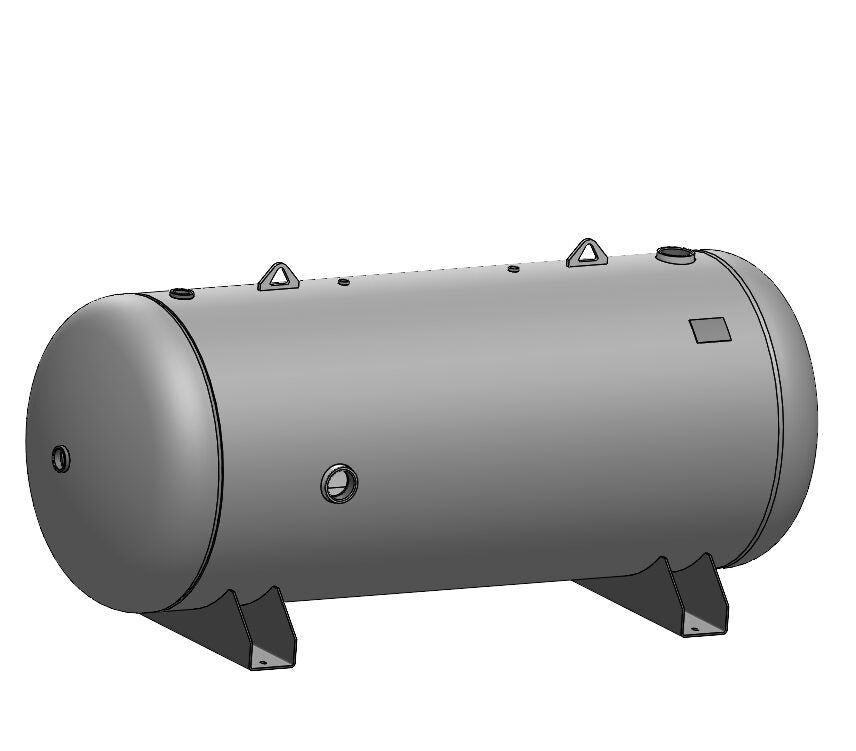 400 Gallon 165PSI Horizontal Air Tank By Morganton with Saddle legs | VES0010575