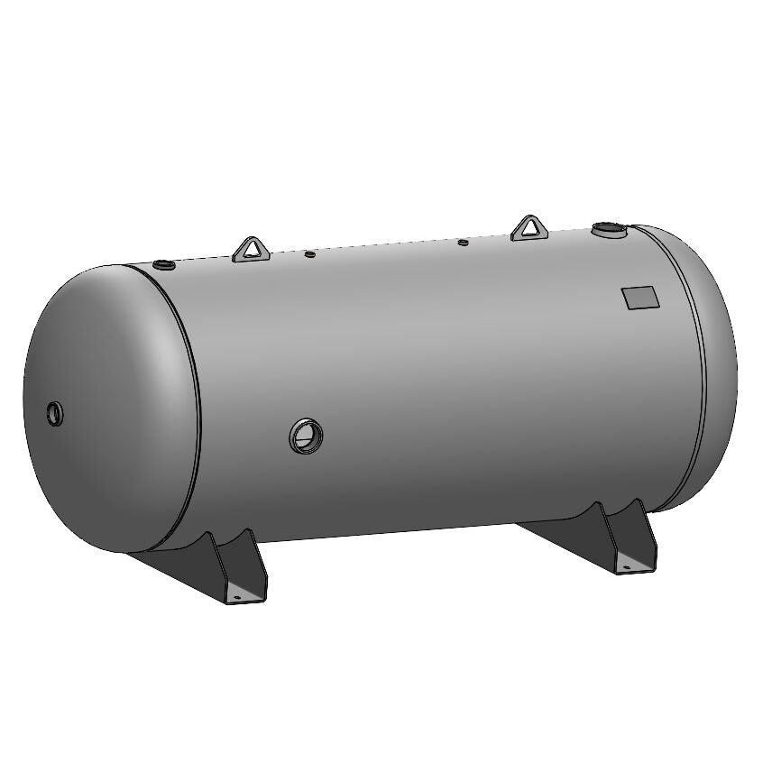 400 Gallon 165PSI Horizontal Air Tank By Morganton with Saddle legs | VES0010575
