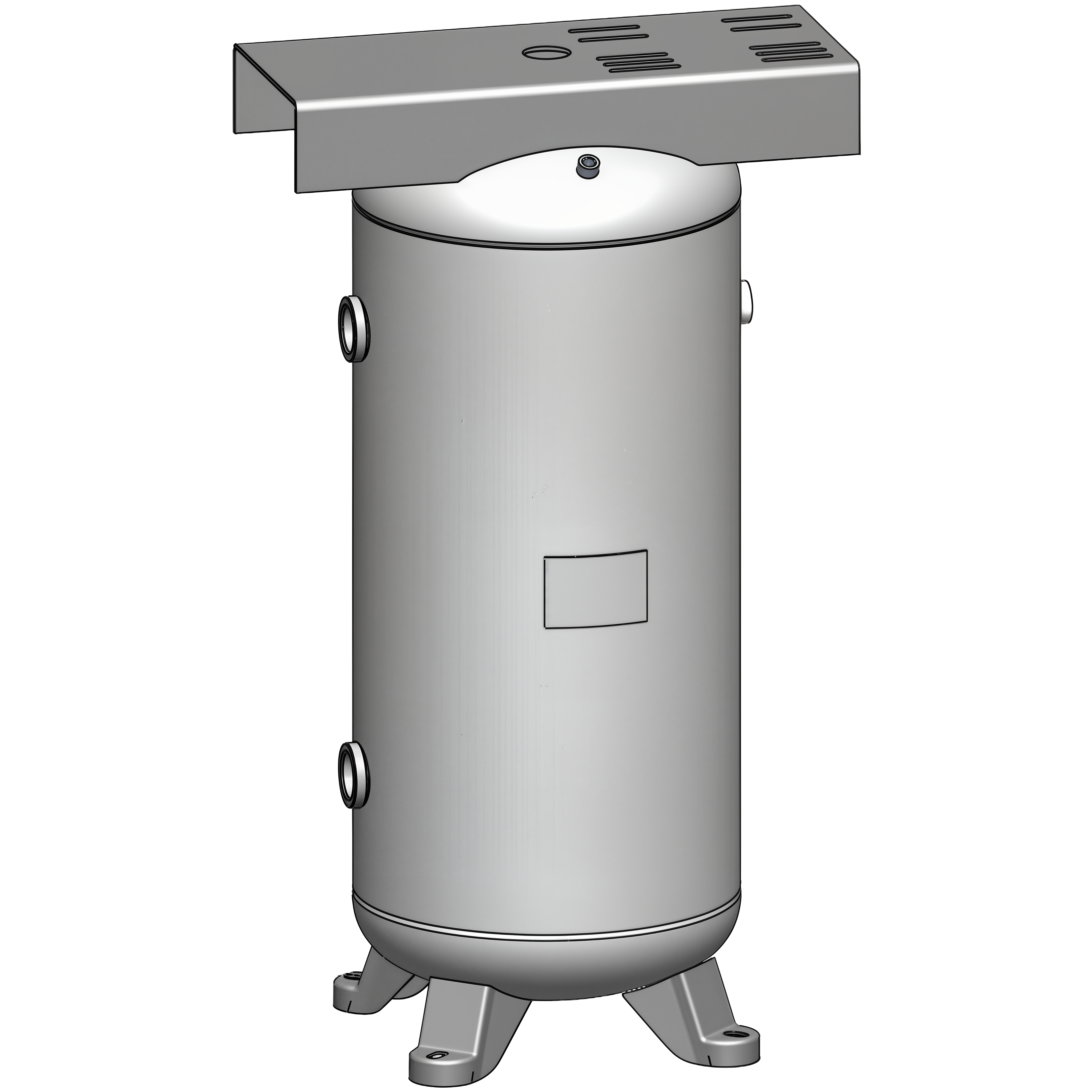 30 Gallon 200 PSI Vertical Air Tank with Feet+Top plate by Morganton | VES09121
