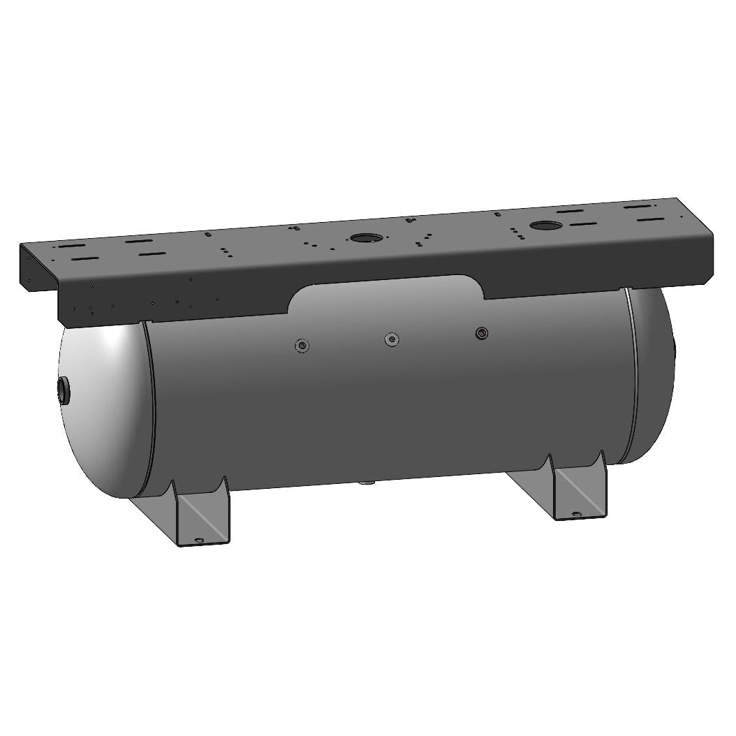 120 Gallon 200 PSI Horizontal Air Tank with Saddle+Extended Top plate by Morganton | VES09206