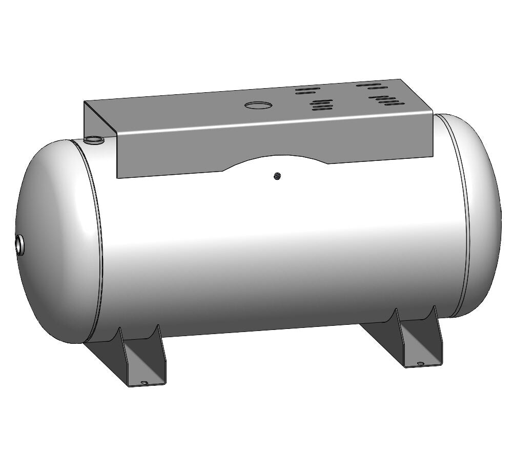 200 Gallon 200 PSI Horizontal Air Tank with Saddle+Top plate by Morganton | VES09300