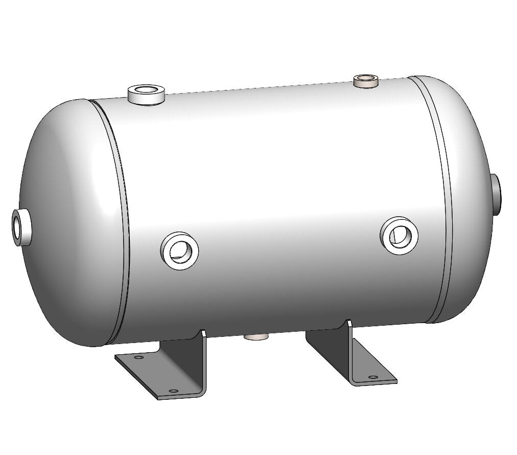 10 Gallon 200 PSI Horizontal Air Tank with Feet by Morganton | VES09653
