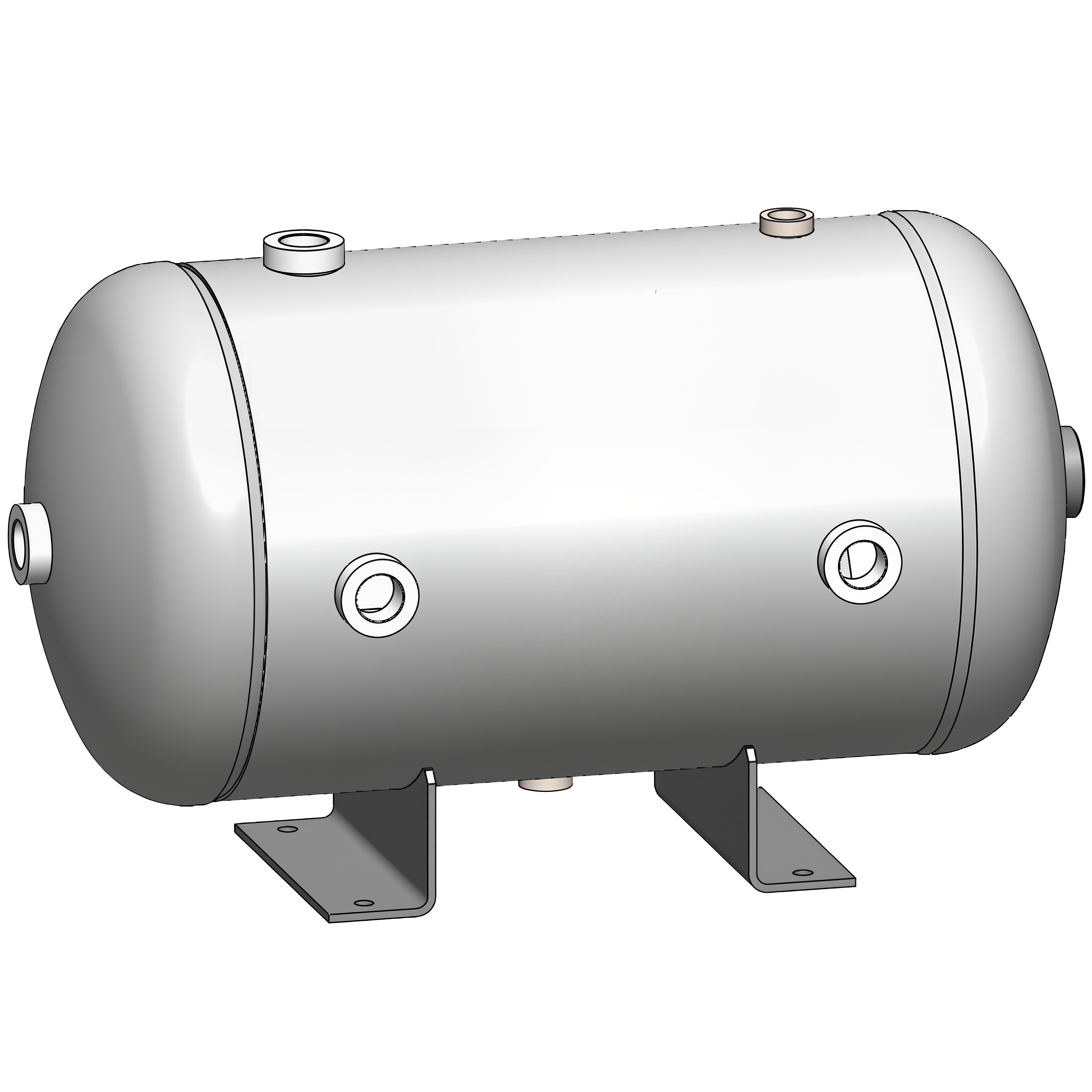 10 Gallon 200 PSI Horizontal Air Tank with Feet by Morganton | VES09653