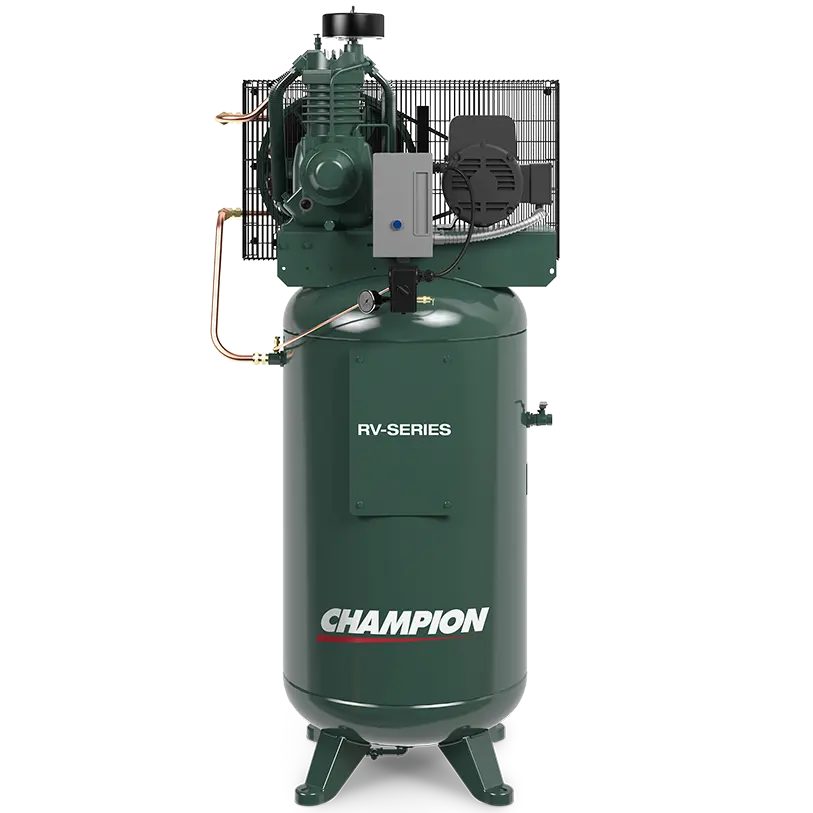 Champion 7.5 HP RV Series Splash Lubricated Electric Stationary Reciprocating Air Compressor