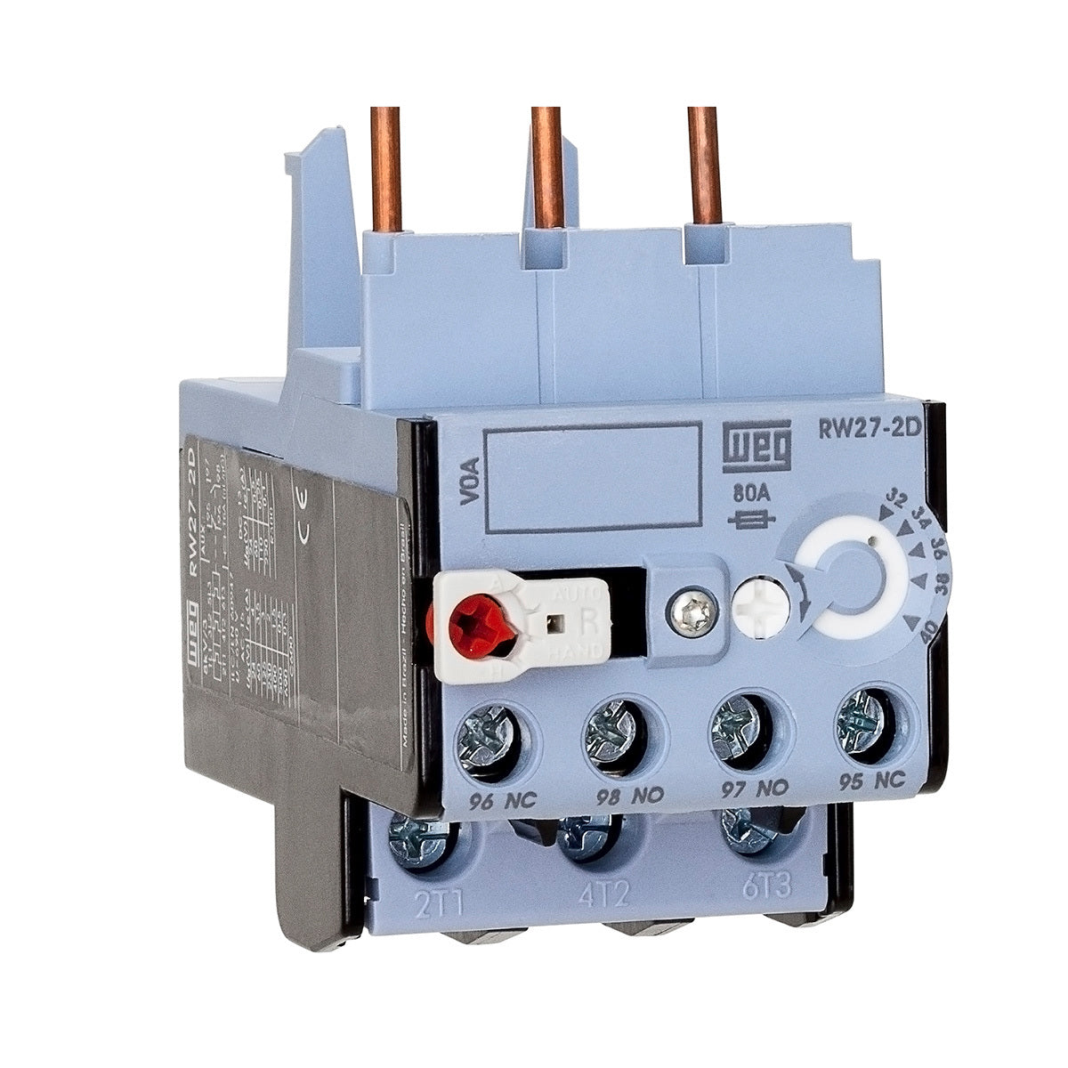 WEG RW27-2D2 2-pole thermal overload relay for CWB9–CWB38 contactors
