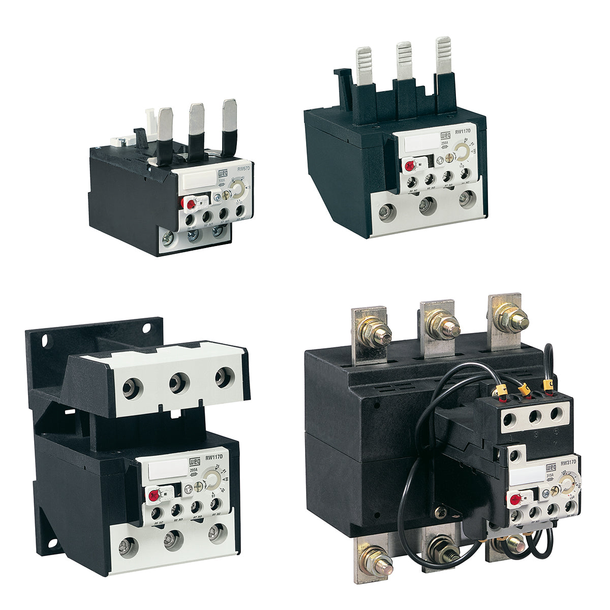 WEG RW67-5D2 2-pole thermal overload relay for CWB40–CWB80 contactors