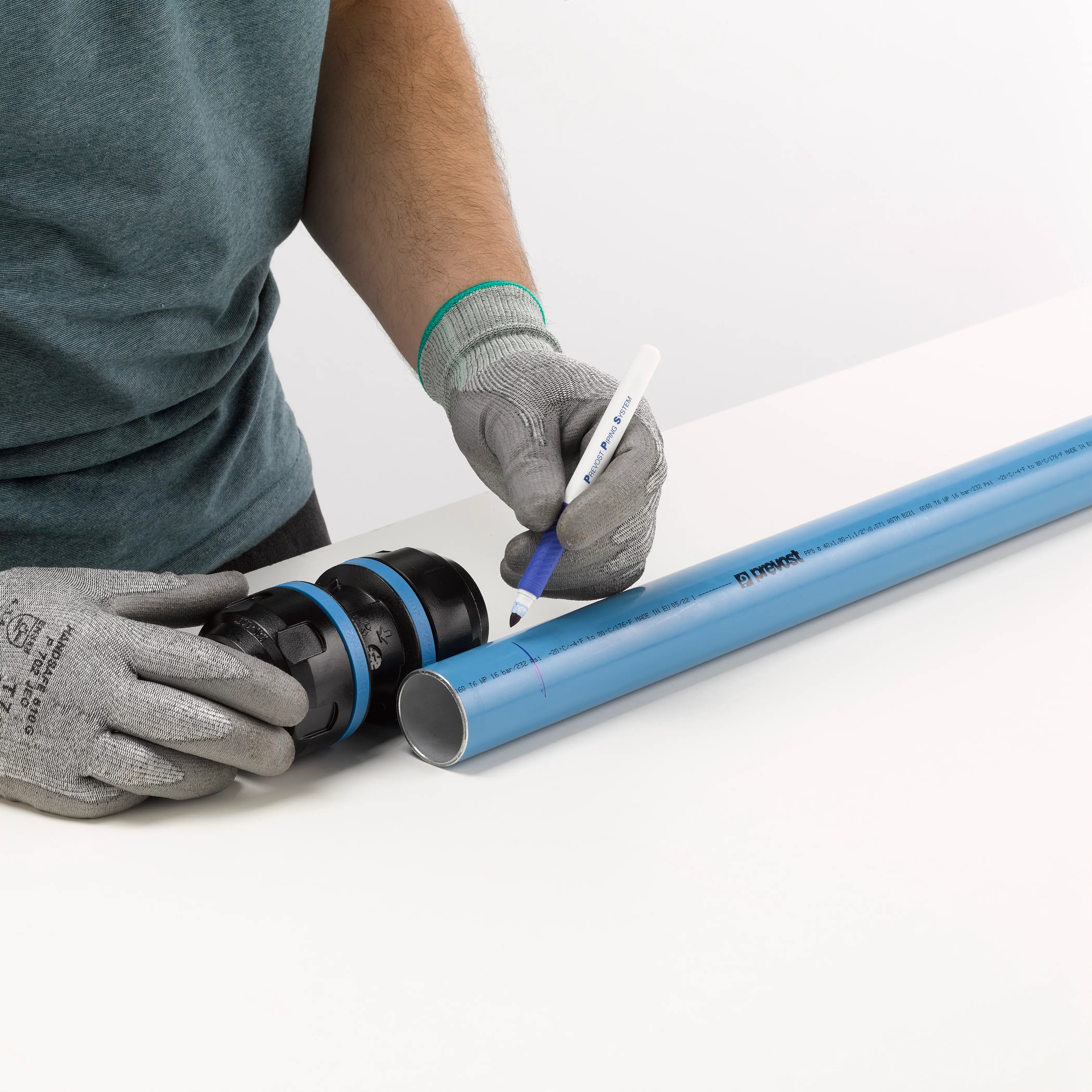 Aluminum Blue Pipe for Compressed Air by Prevost (10 to 18ft)