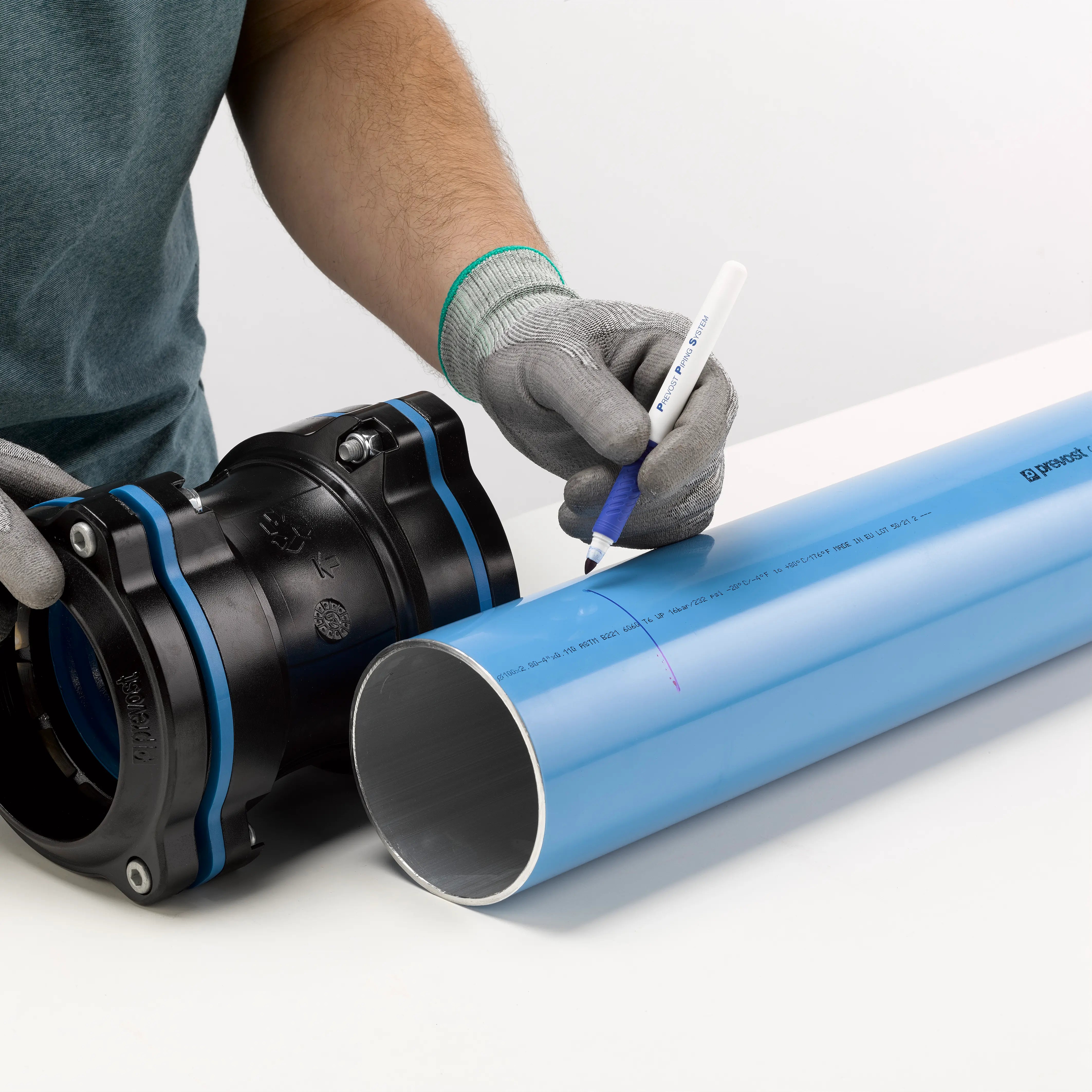 Aluminum Blue Pipe for Compressed Air by Prevost (10 to 18ft)