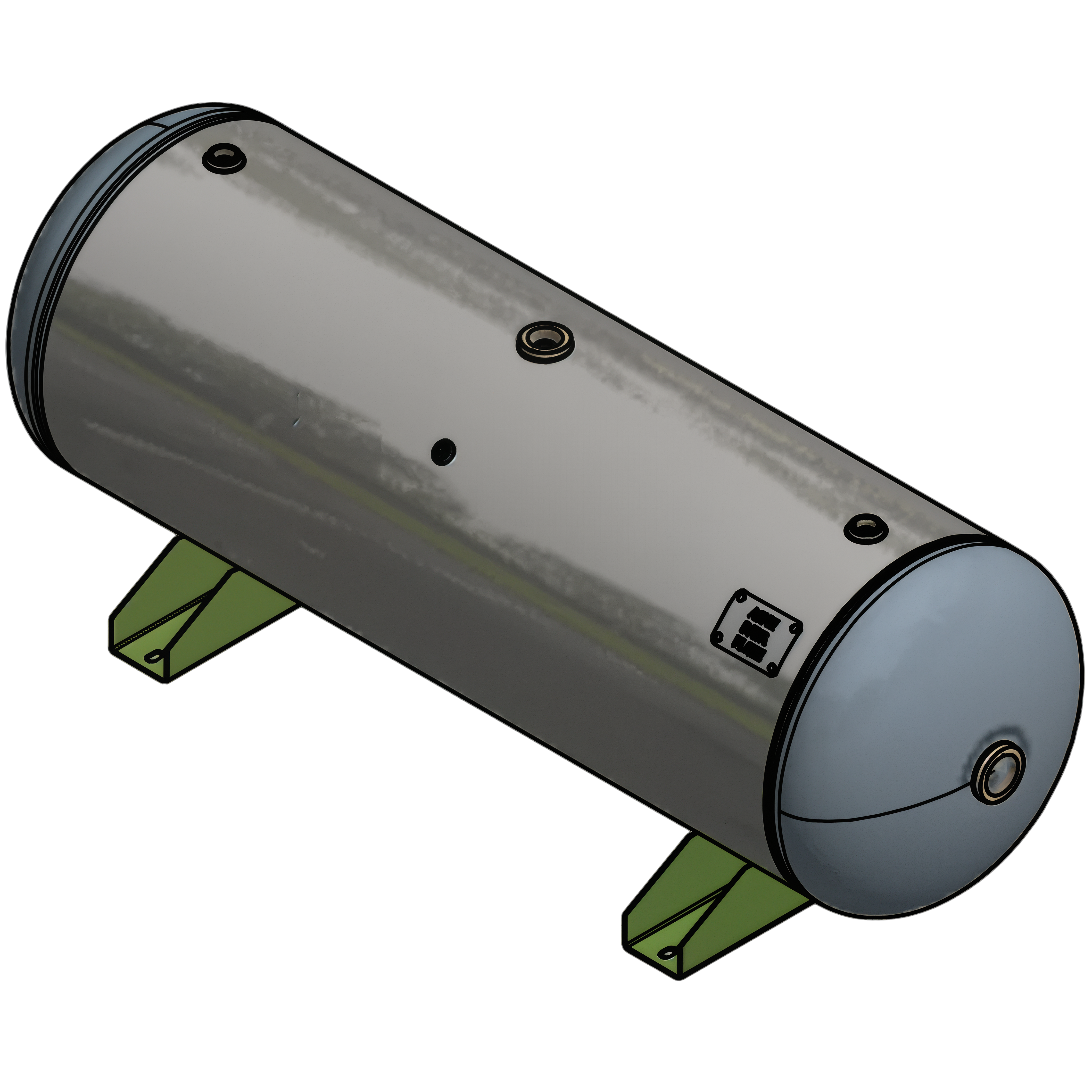 80 Gallon 300PSI Horizontal Air Tank By Samuel with Saddle legs | A10031-300