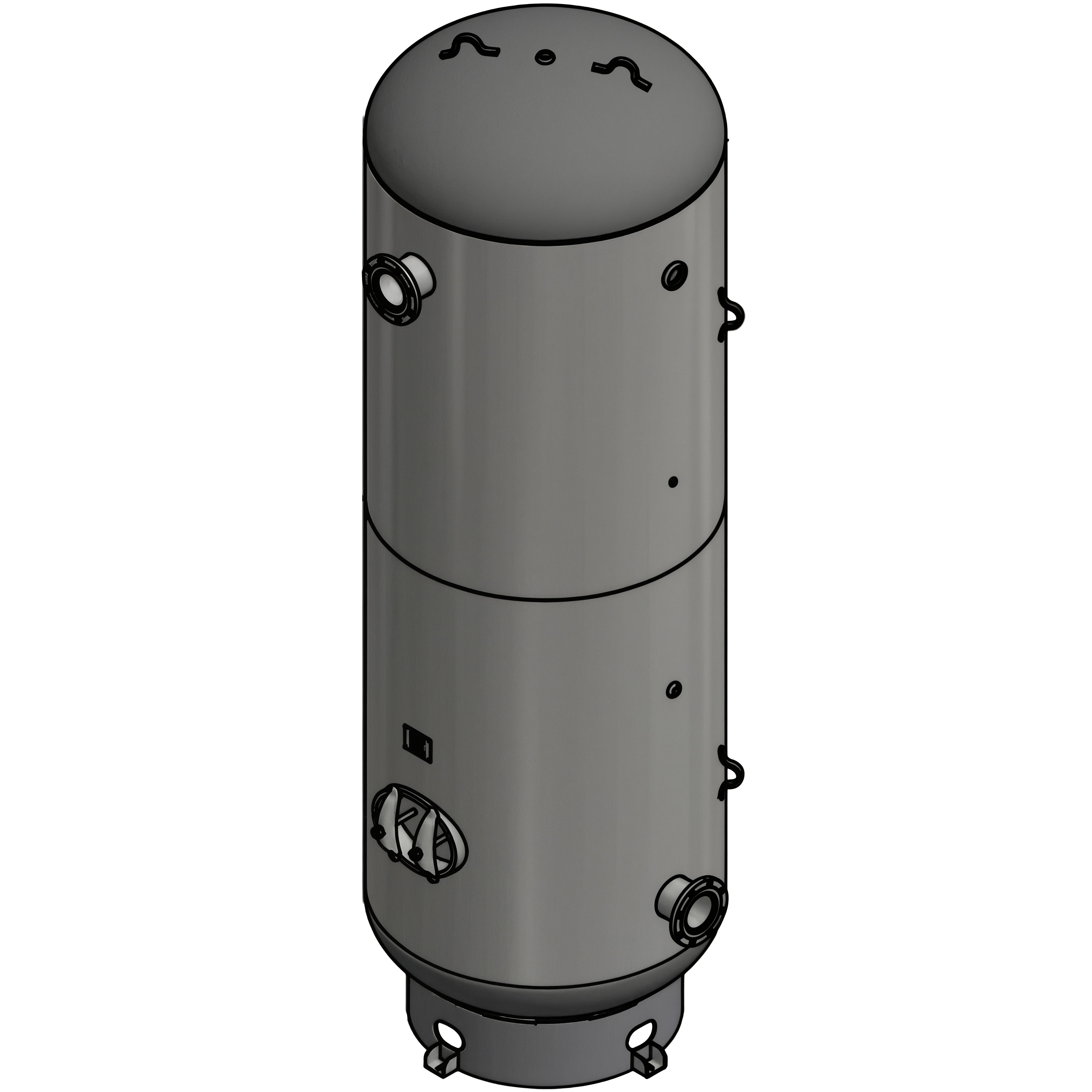 1550 Gallon 200PSI Vertical Air Tank By Samuel with 8" base ring | A10332