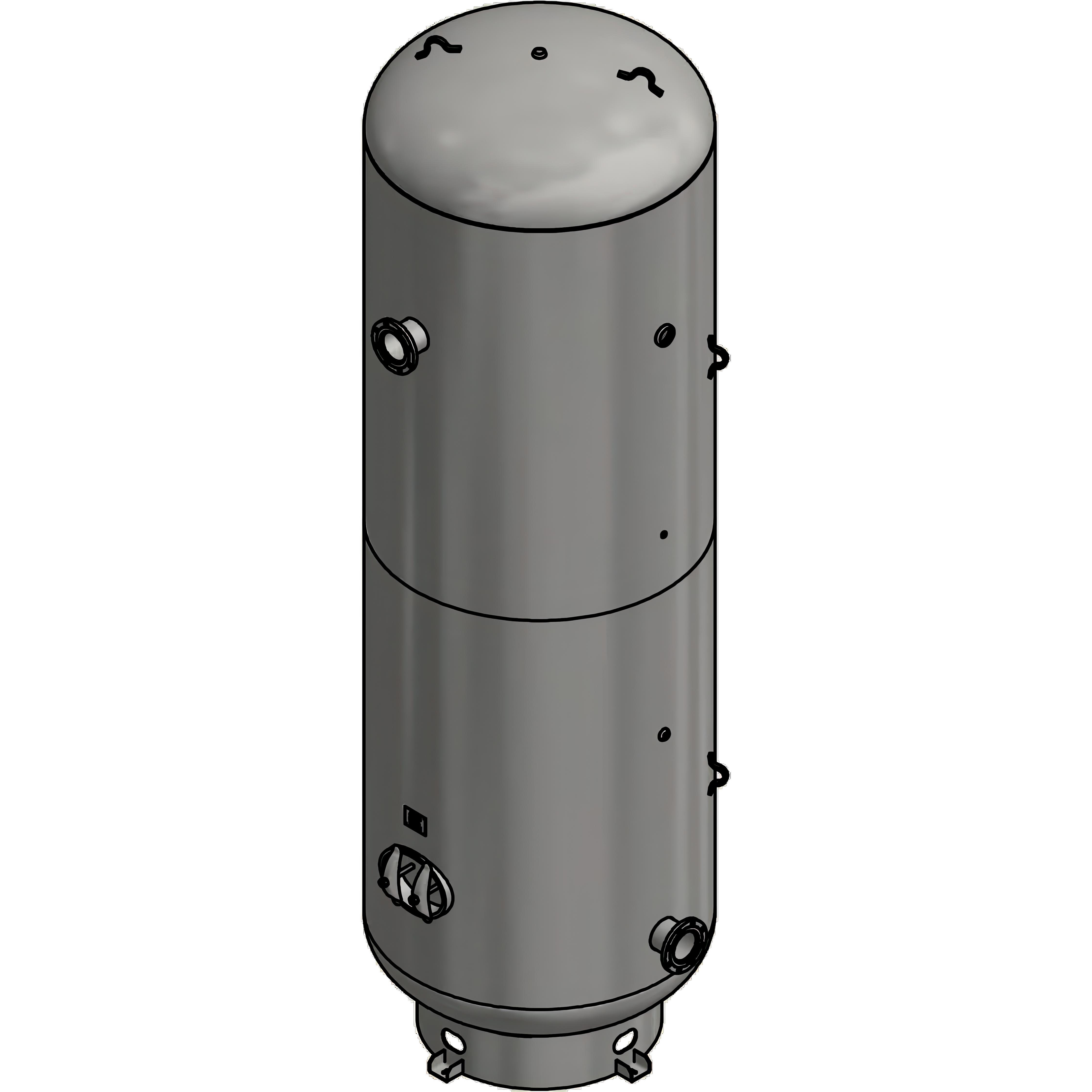 3000 Gallon 137PSI Vertical Air Tank By Samuel with 8" base ring | A10339