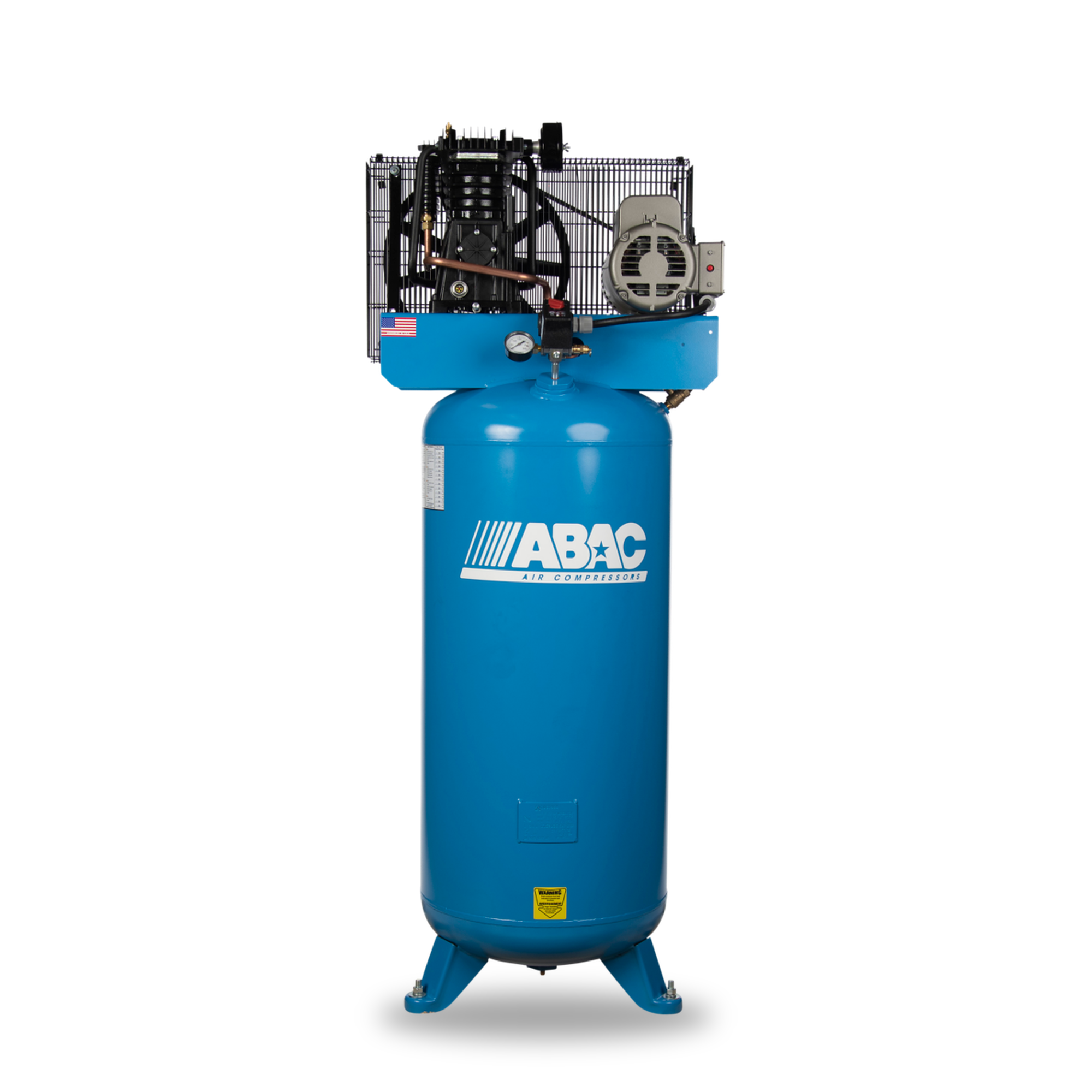 ABAC AB5-2180V4 5 HP 80 gallon vertical two-stage air compressor with magnetic starter