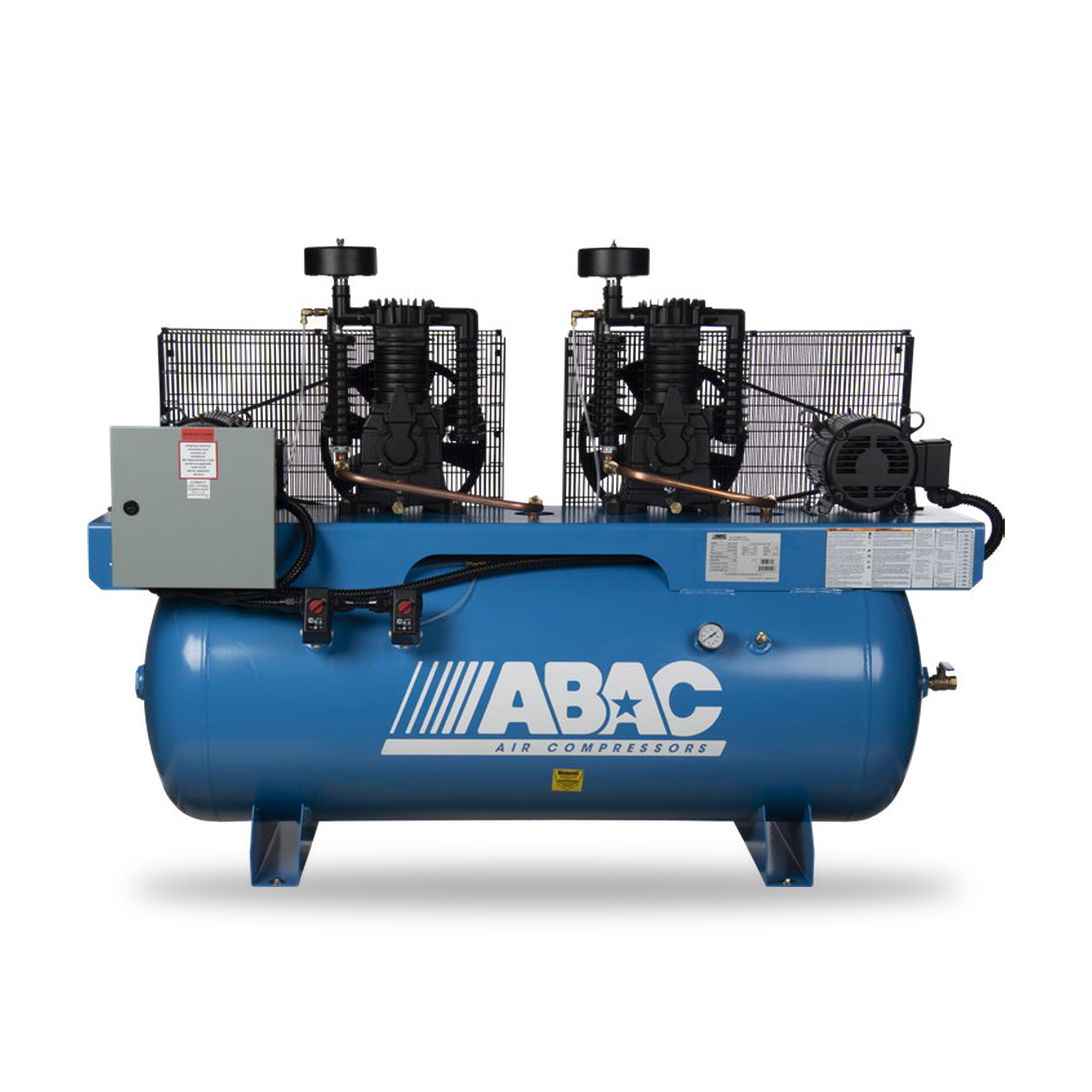 ABAC AB5 duplex 10 HP 120 gallon horizontal two-stage air compressor