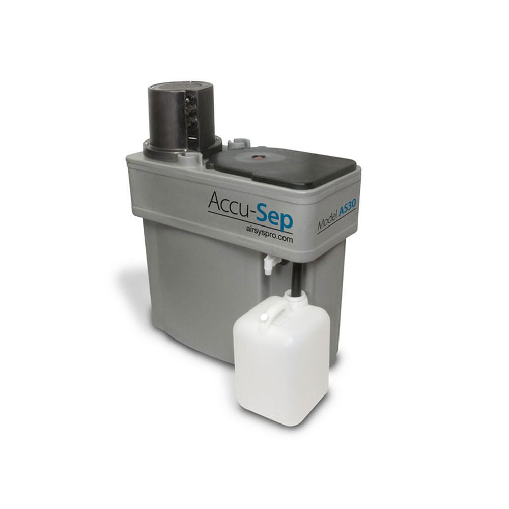 Air System Products Accu-Sep oil/water separator with translucent oil collection container