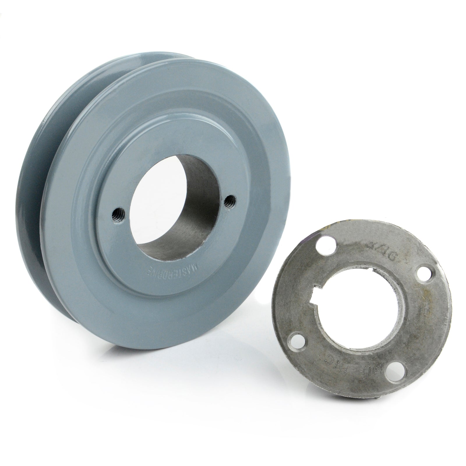 Cast iron A-section single-groove V-belt sheave with H-style split taper bushing (MasterDrive AK-H)