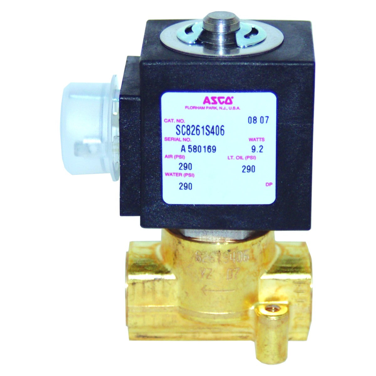 ASCO 8262H261 2-way normally open 1/4 inch solenoid valve