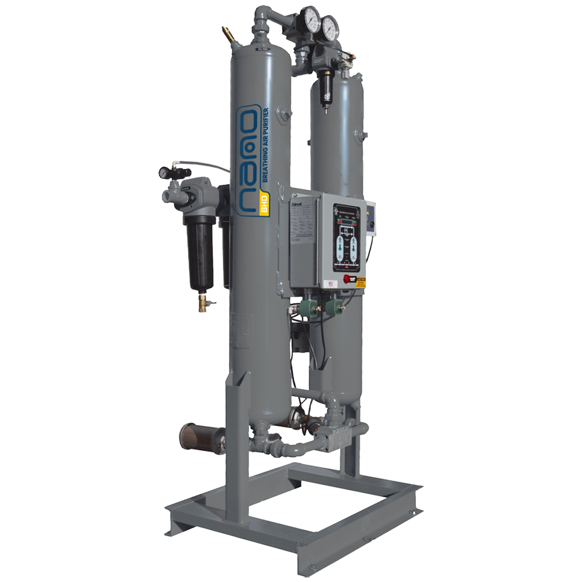 nano BHD breathing air twin tower desiccant purification dryer with CO monitor and filters