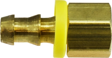 Brass push-on hose barb rigid female adapter with NPT female thread