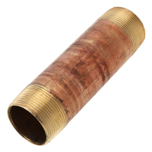 Brass long pipe nipple, 1-1/2 inch MNPT threaded both ends