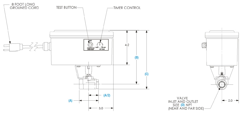 Air System Products 3/4" Bronze Ball Valve Drain (BVD-2B34)