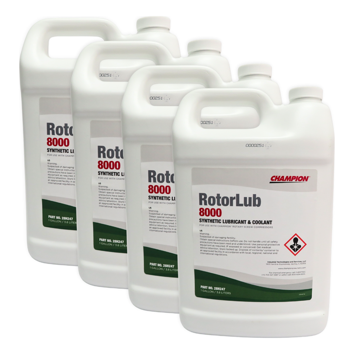 Champion RotorLub 8000 Rotary Compressor Lubricant - Case of 4 Gallons