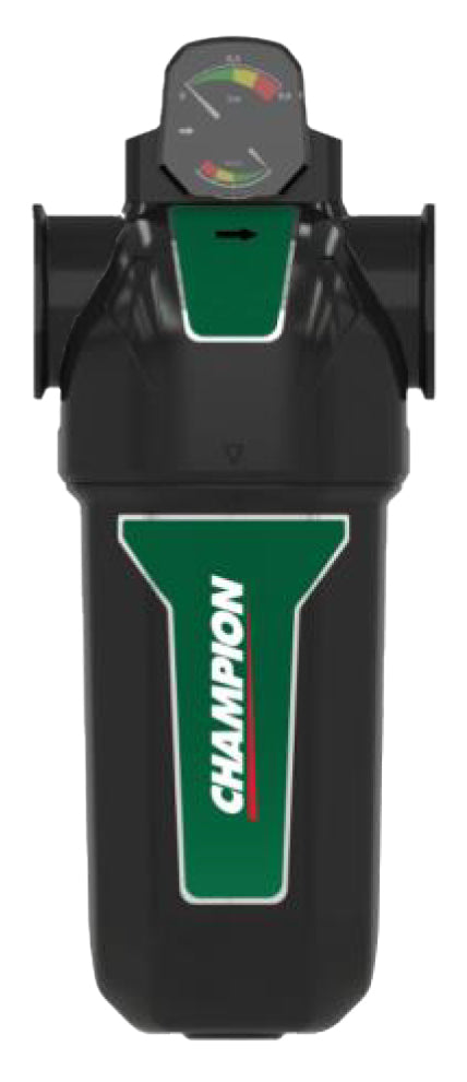 Champion XC Series inline compressed air filter with dual differential pressure indicator