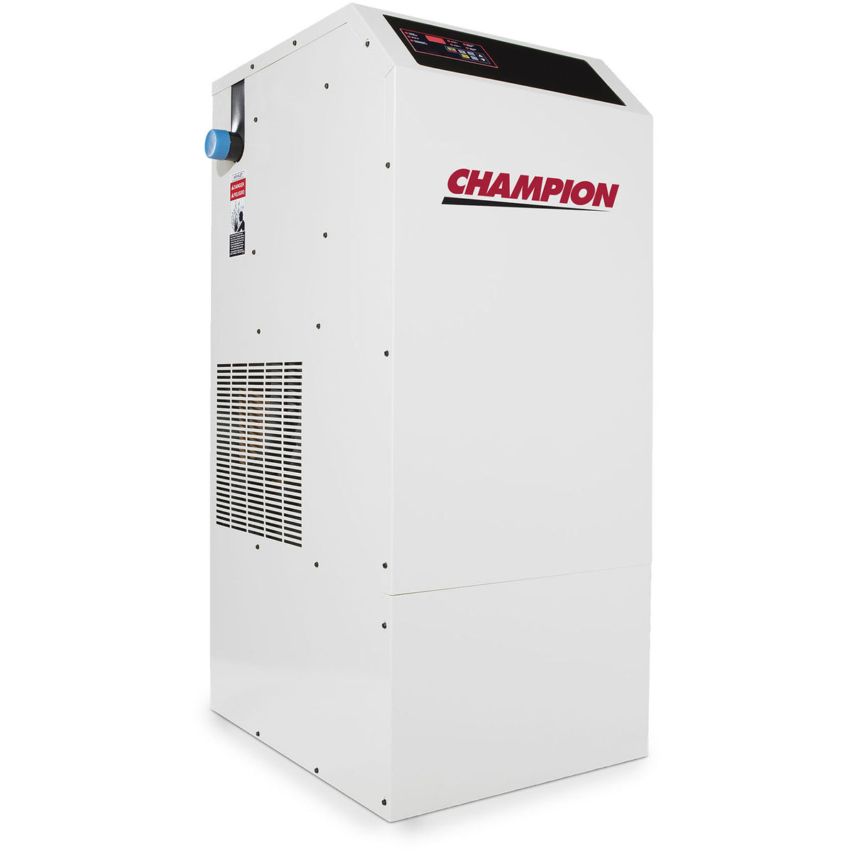Champion XCCYA Series thermal mass cycling refrigerated air dryer, NEMA 1 cabinet with top-mounted controller