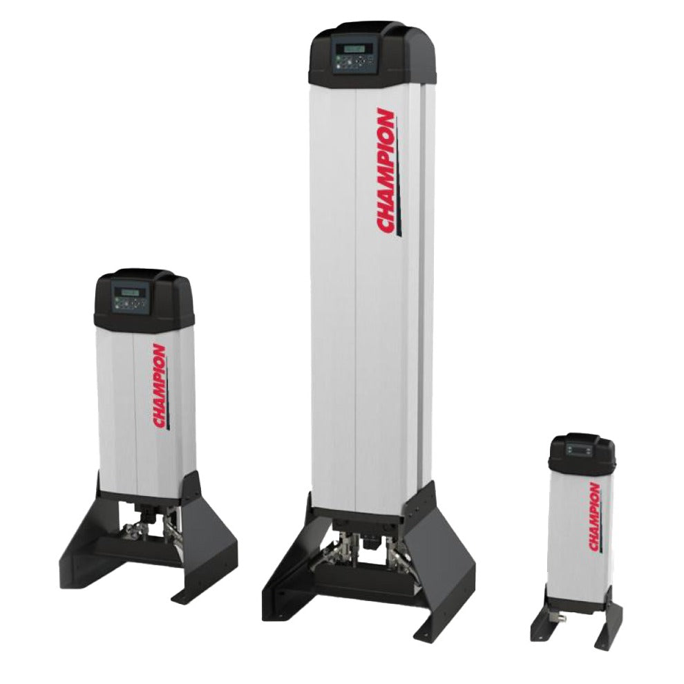 Champion XCMLA Series modular desiccant air dryers in three sizes, 3 to 177 SCFM