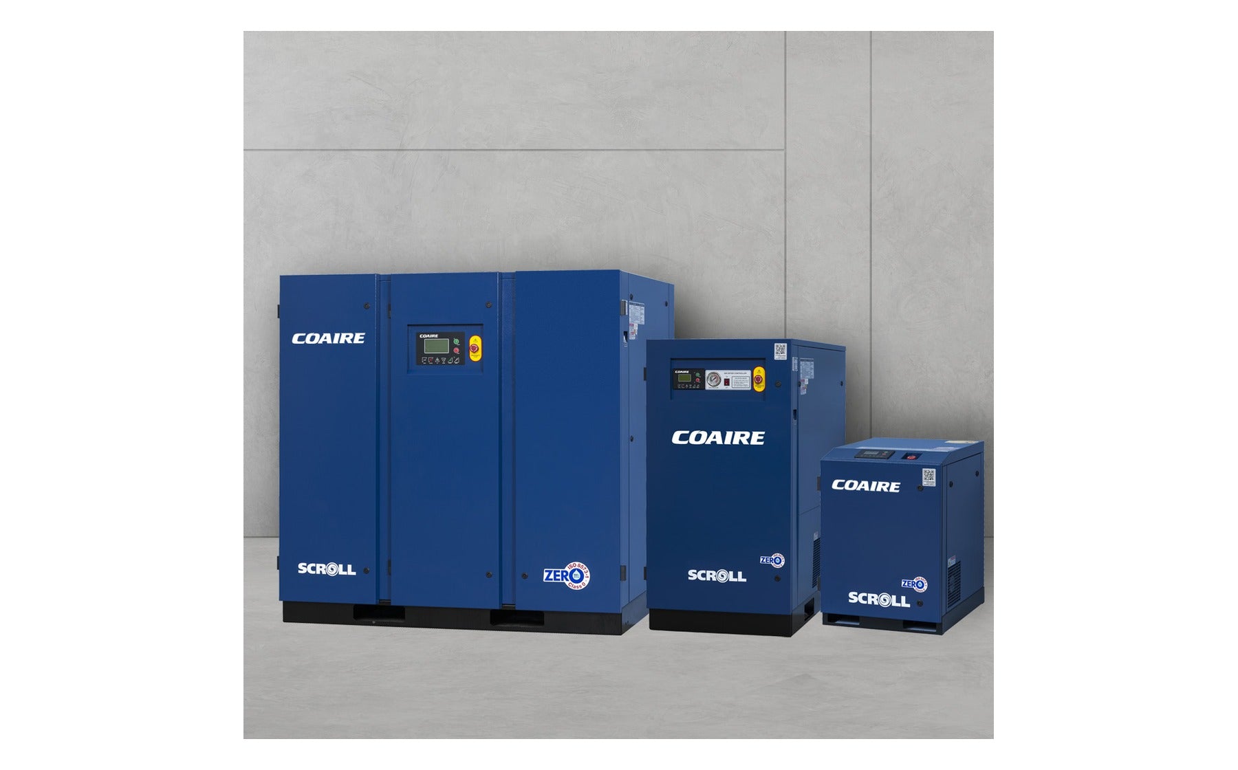 COAIRE CSOF oil-less scroll air compressor lineup from Chicago Pneumatic