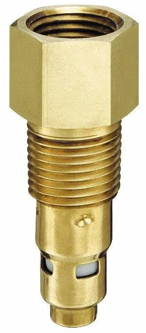 Conrader CTA-Series brass in-tank check valve, Female NPT inlet x Male NPT outlet