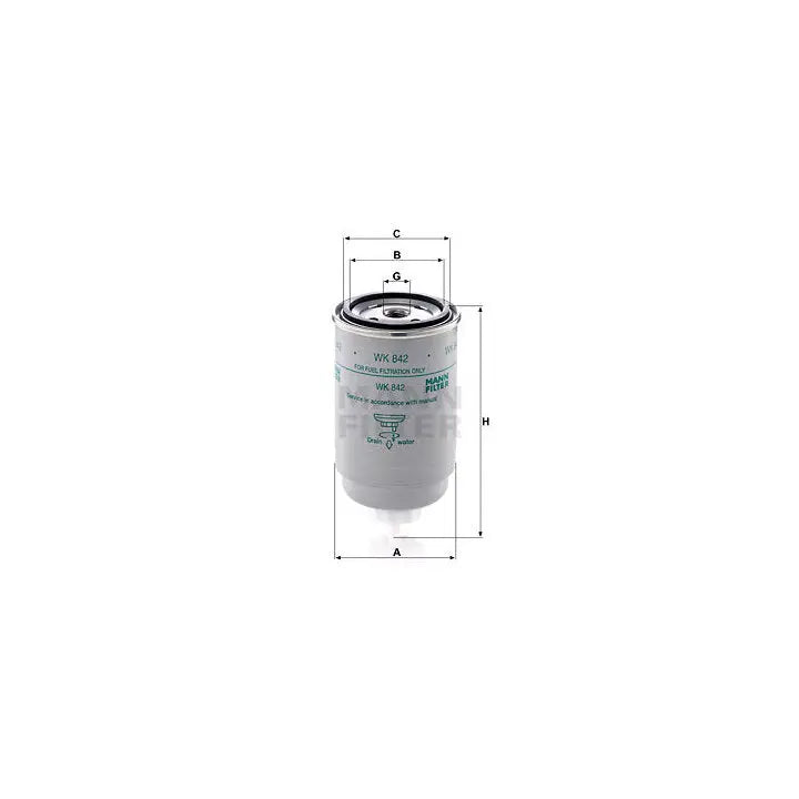 Mann WK 842 spin-on fuel filter