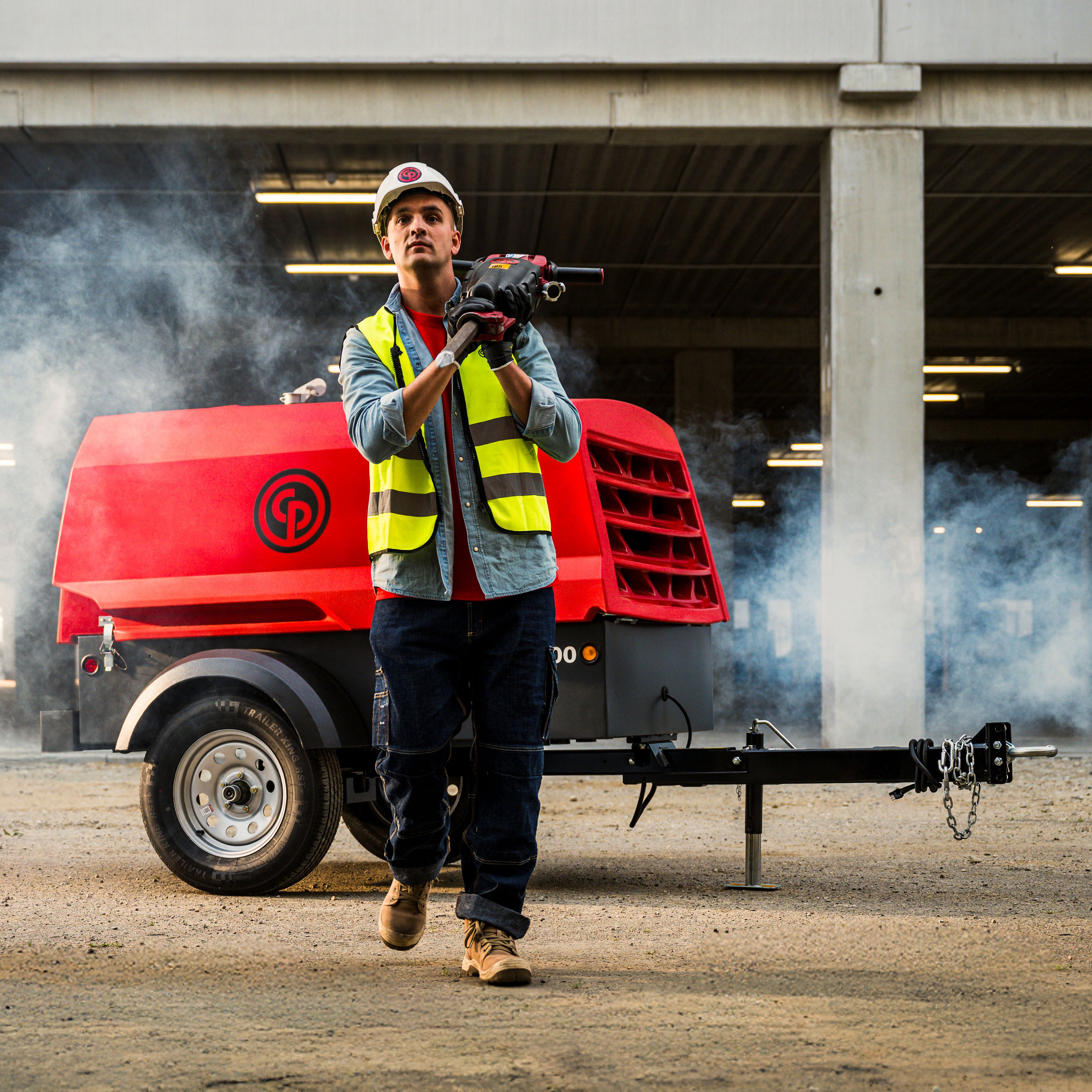 Chicago Pneumatic CPS 185-100 KoD Towable Rotary Screw Air Compressor