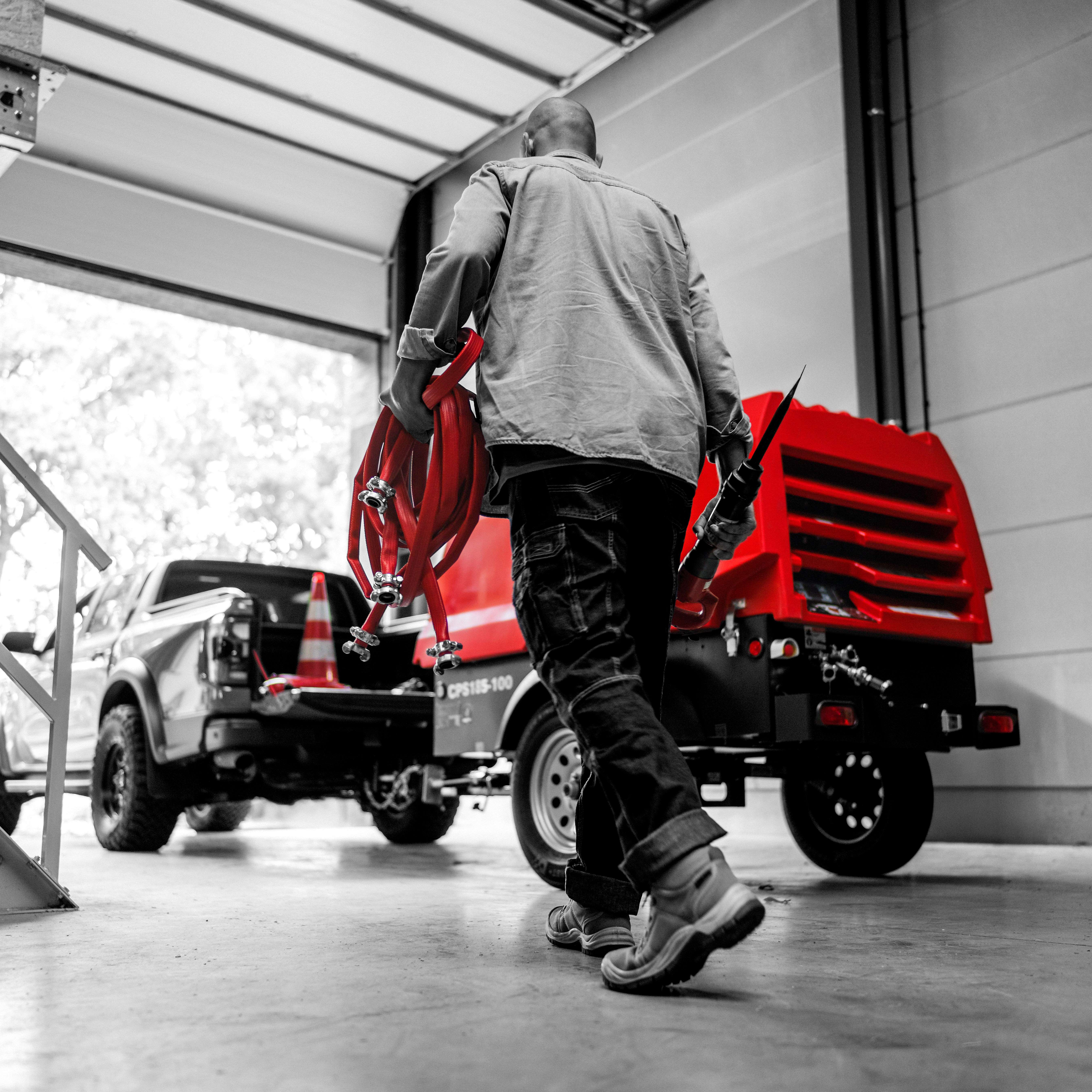 Chicago Pneumatic CPS 185-100 KoD Towable Rotary Screw Air Compressor