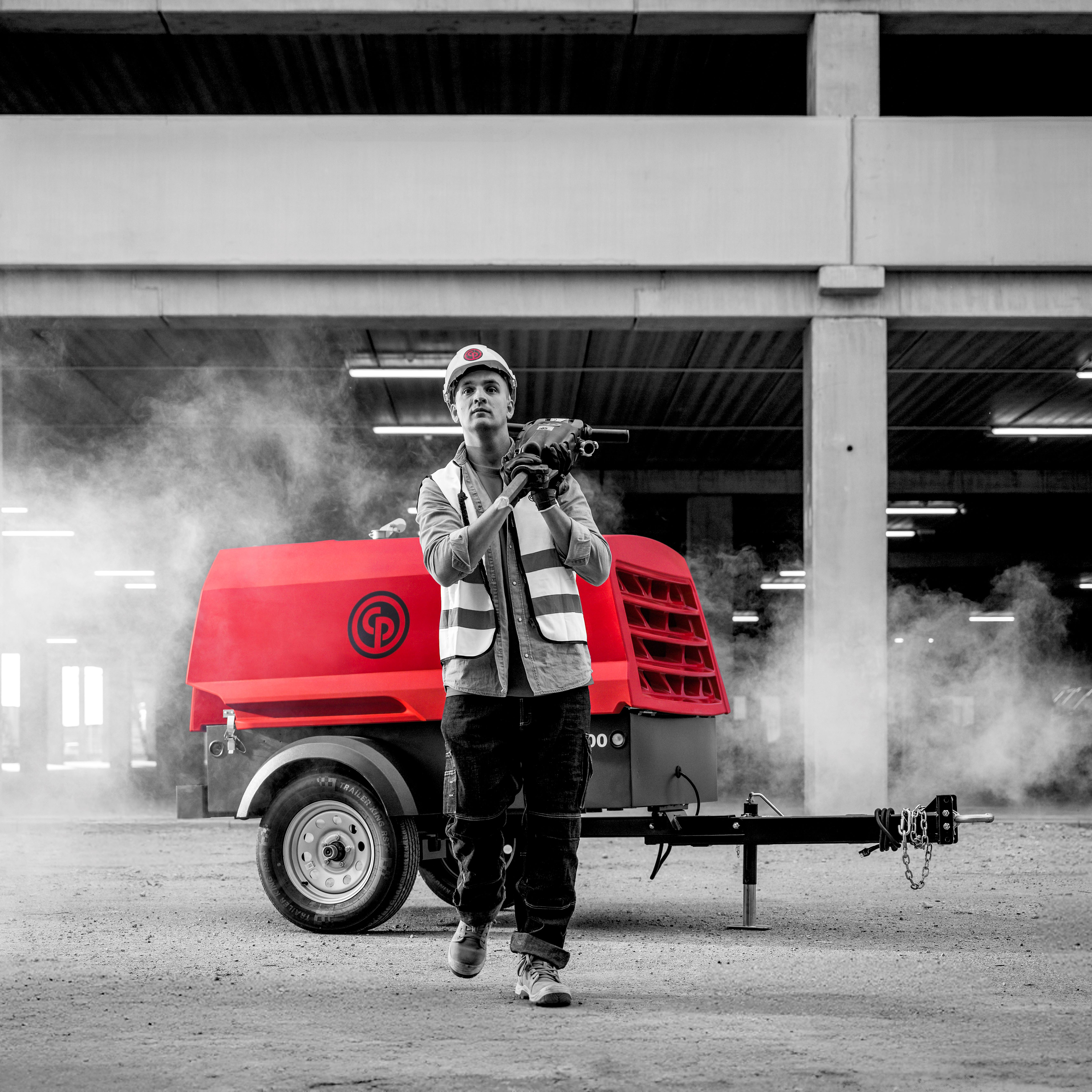 Chicago Pneumatic CPS 185-100 KoD Towable Rotary Screw Air Compressor