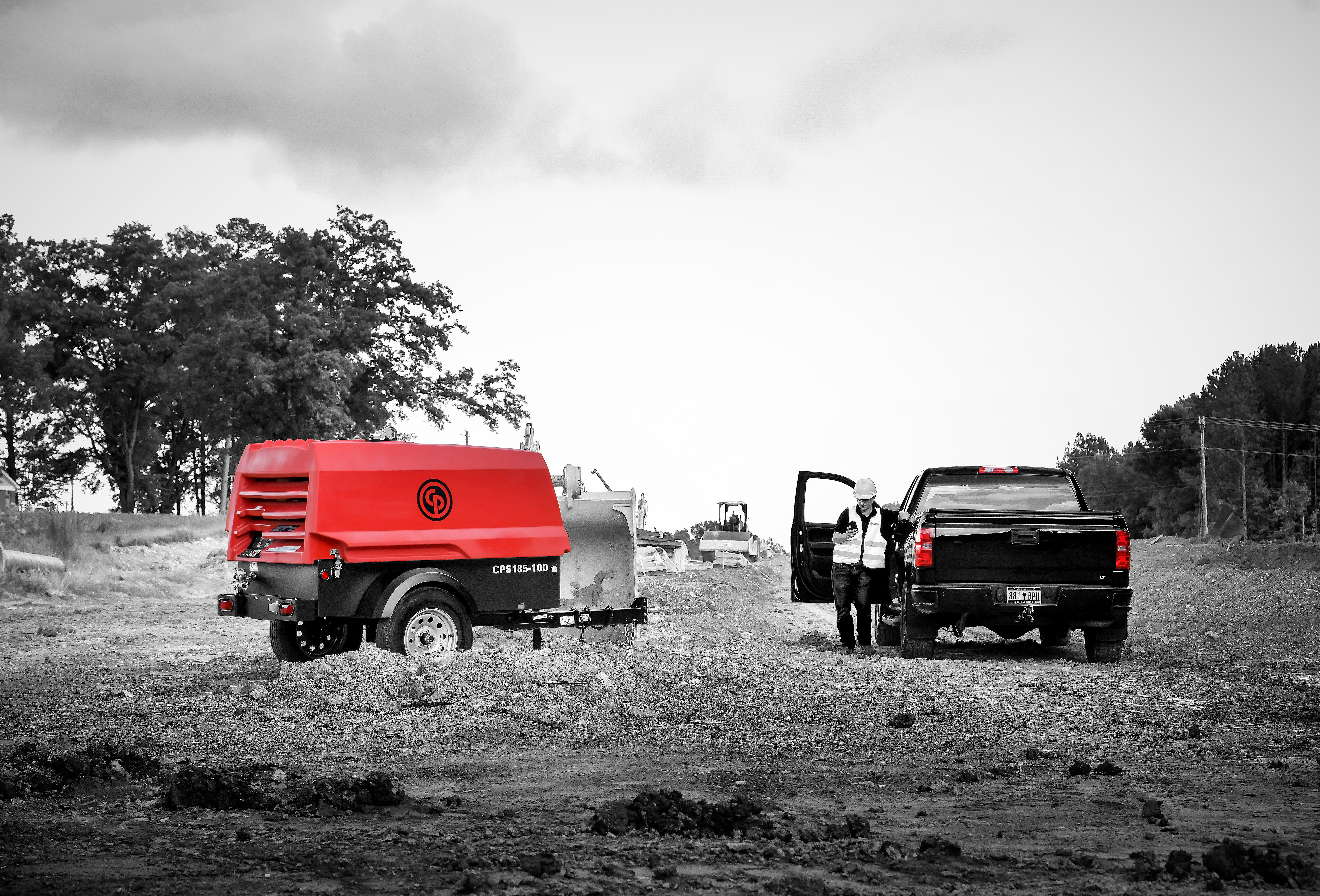 Chicago Pneumatic CPS 185-100 KoD Towable Rotary Screw Air Compressor