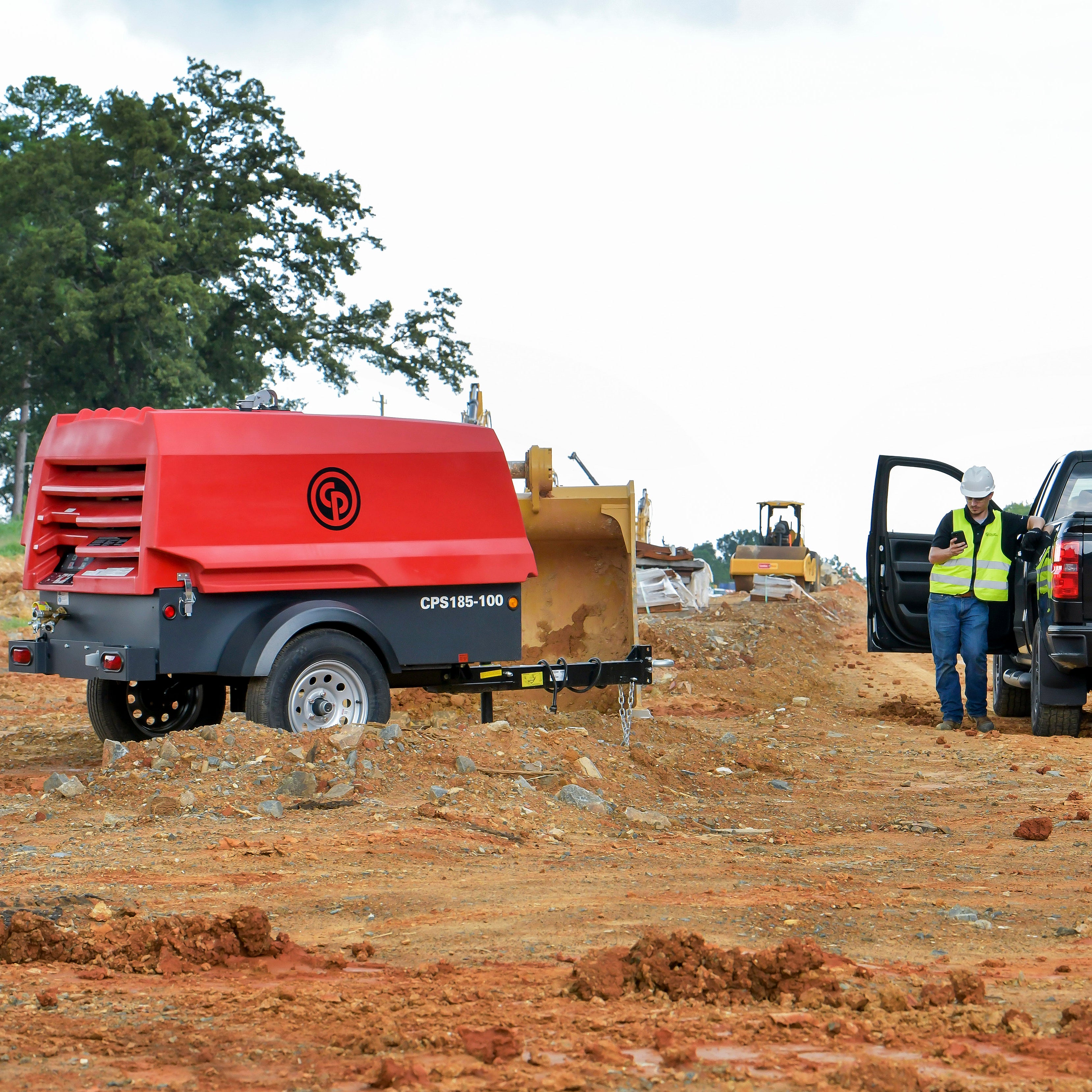 Chicago Pneumatic CPS 185-100 KoD Towable Rotary Screw Air Compressor