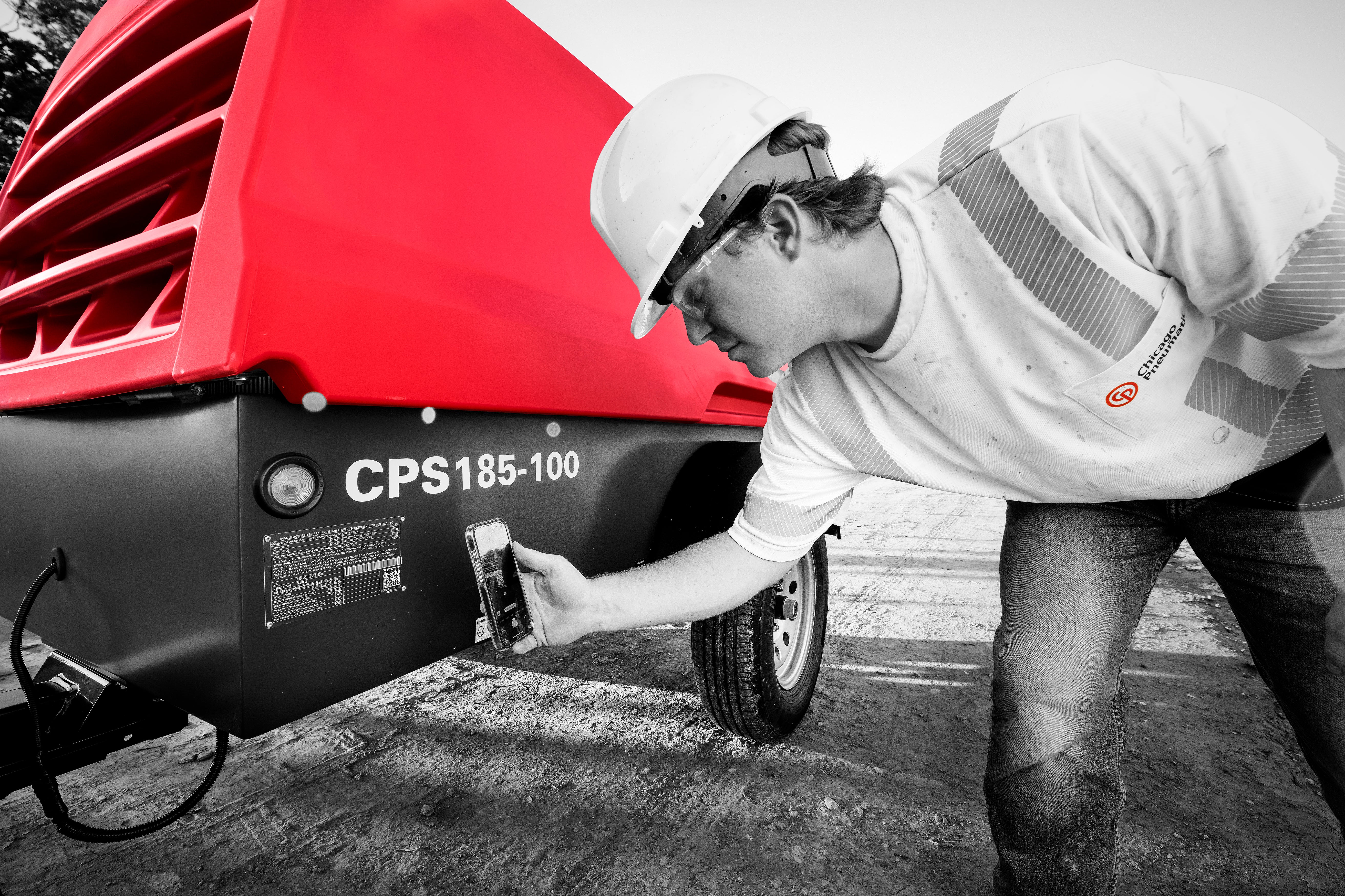 Chicago Pneumatic CPS 185-100 KoD Towable Rotary Screw Air Compressor