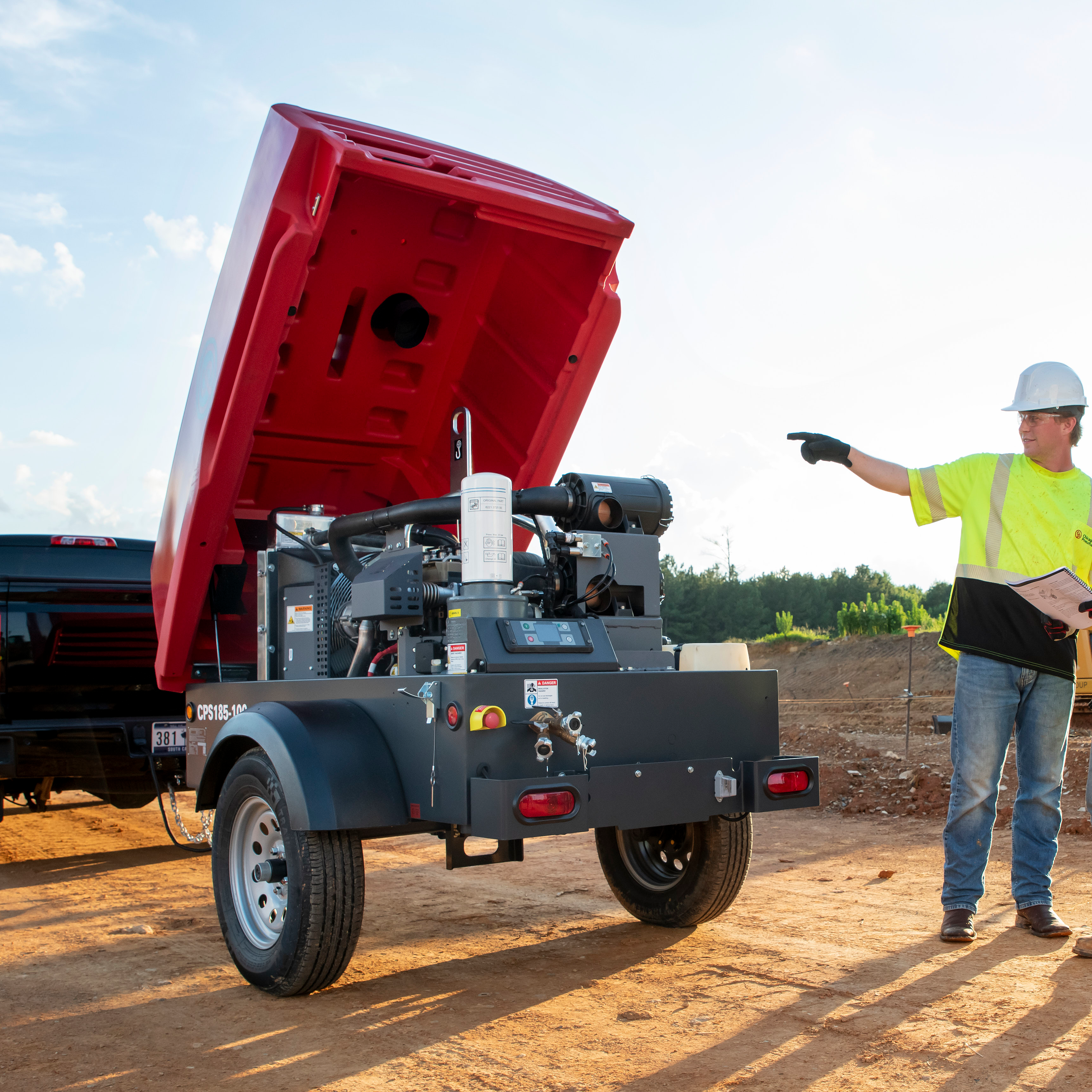 Chicago Pneumatic CPS 185-100 KoD Towable Rotary Screw Air Compressor